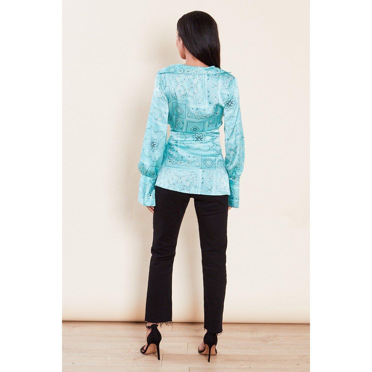 Verde - Influence - Satin Long-Sleeve Blouse - 2