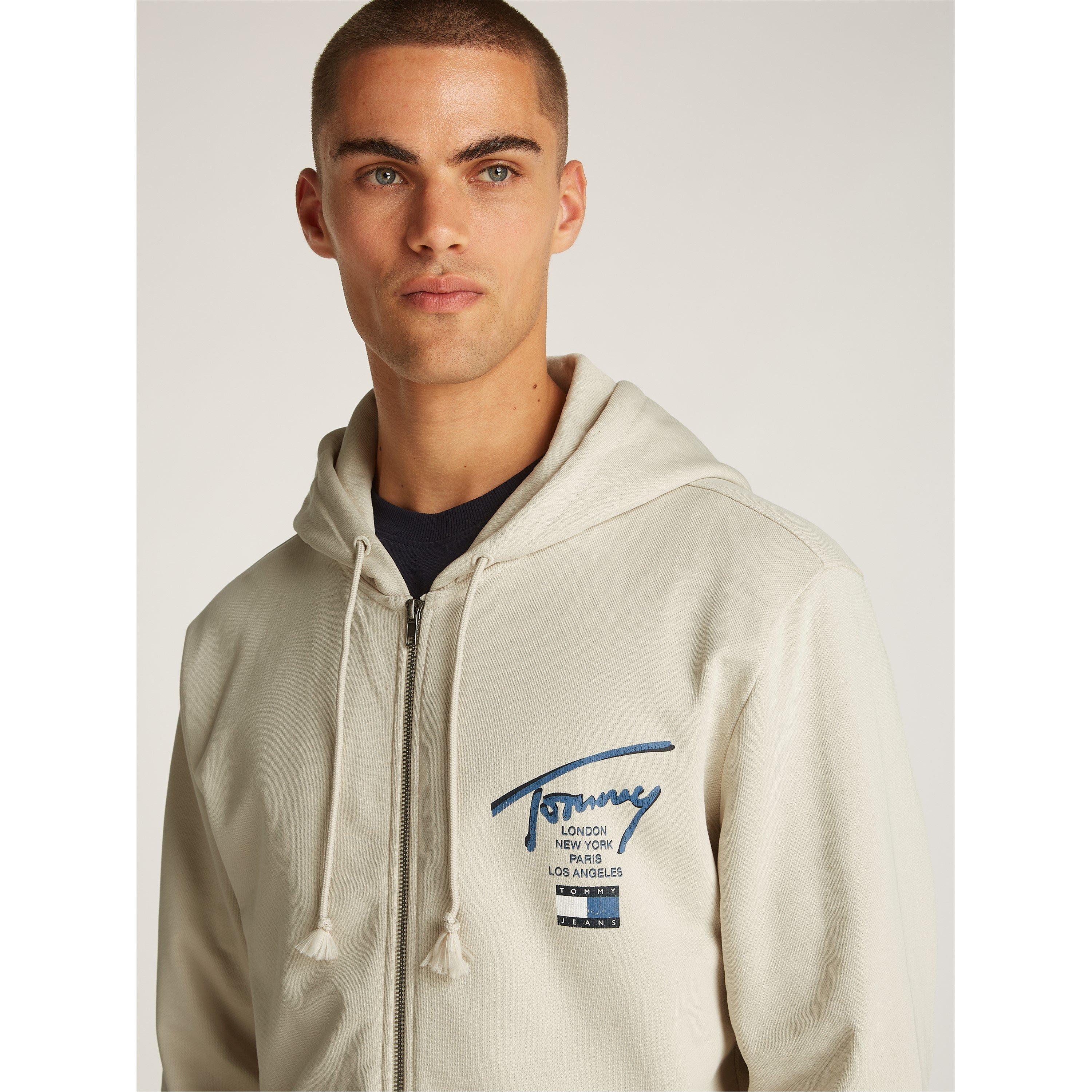 Nyhedsprint - Tommy Jeans - Men's Regular Signature Full-Zip Fleece - 5