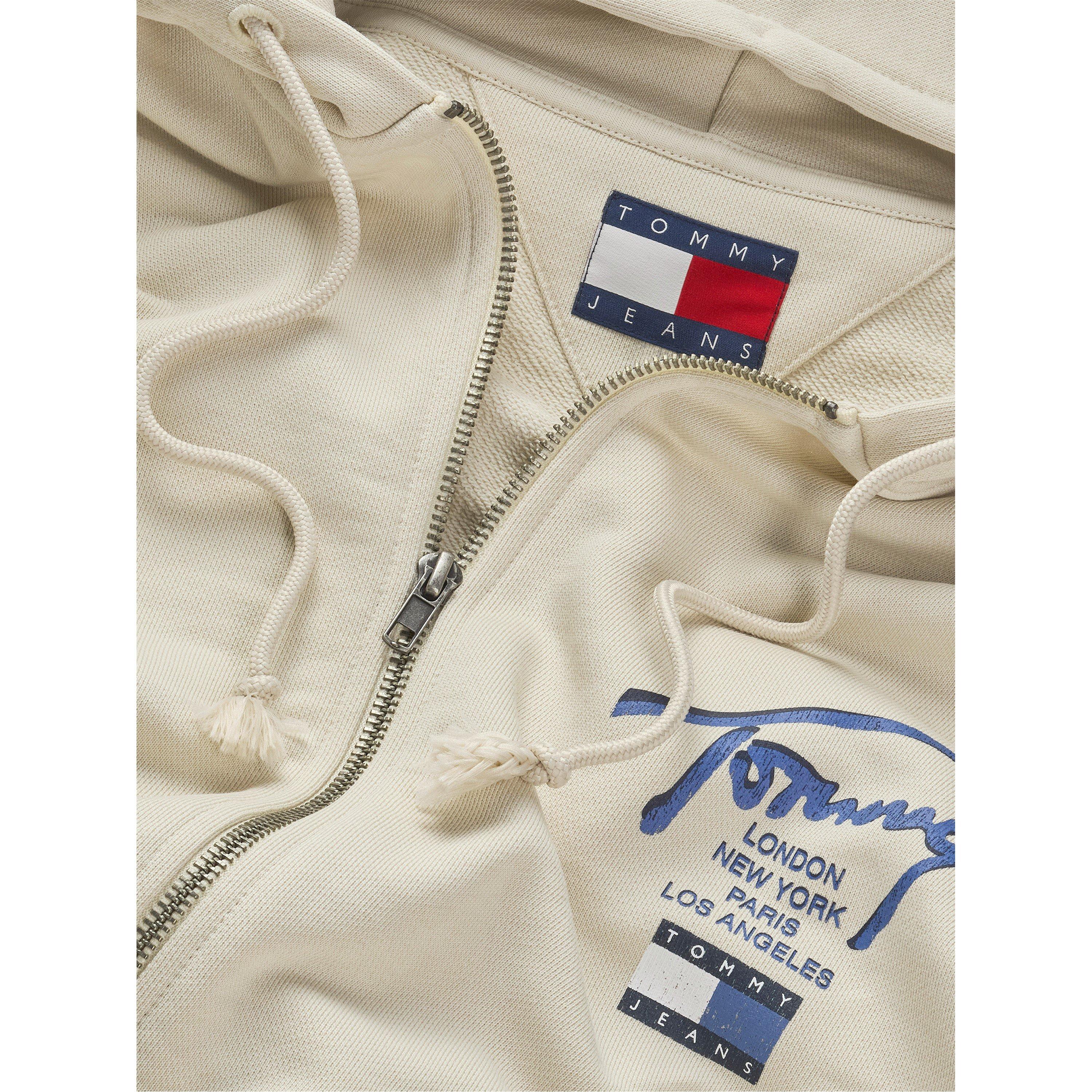 Nyhedsprint - Tommy Jeans - Men's Regular Signature Full-Zip Fleece - 7