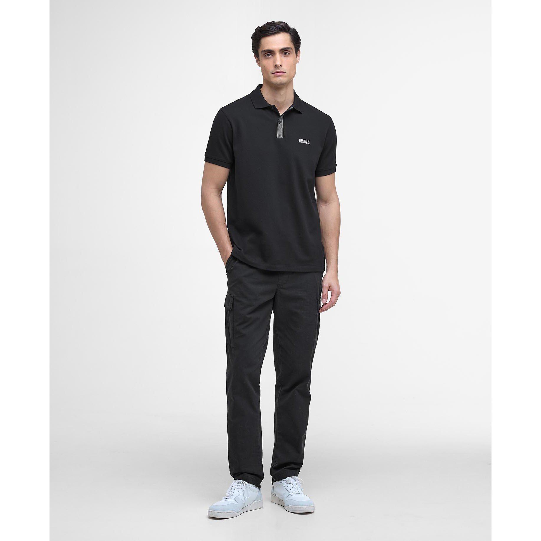 Black BK11 - Barbour International - Baynes Polo Shirt - 6