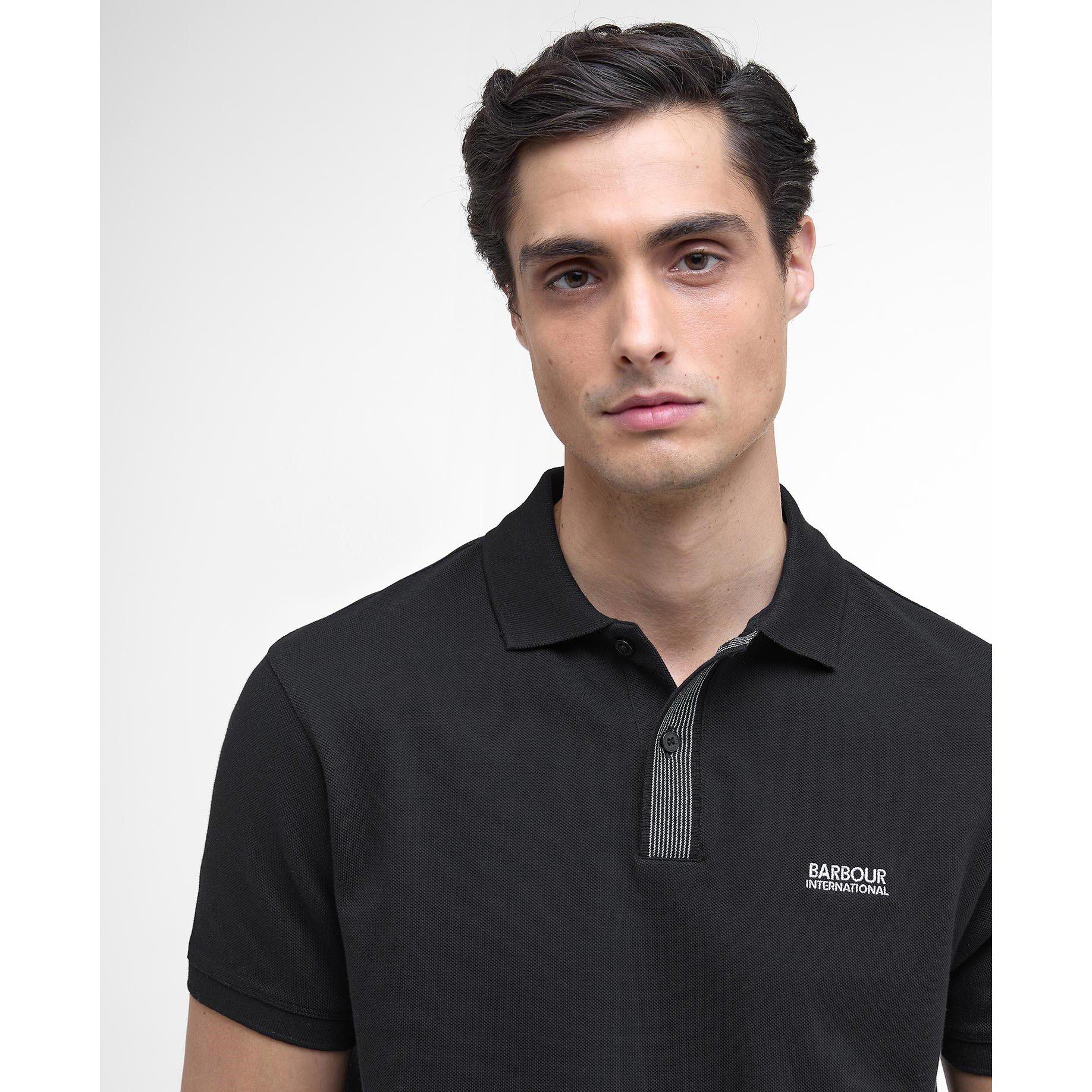 Black BK11 - Barbour International - Baynes Polo Shirt - 4