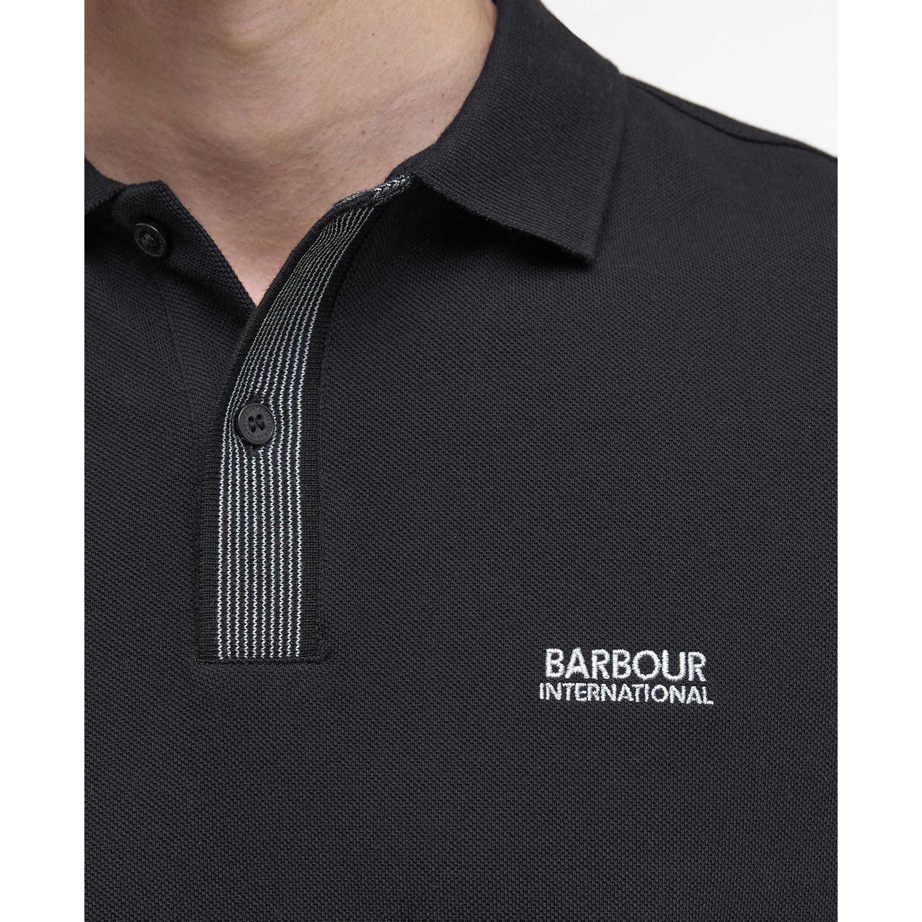 Black BK11 - Barbour International - Baynes Polo Shirt - 5