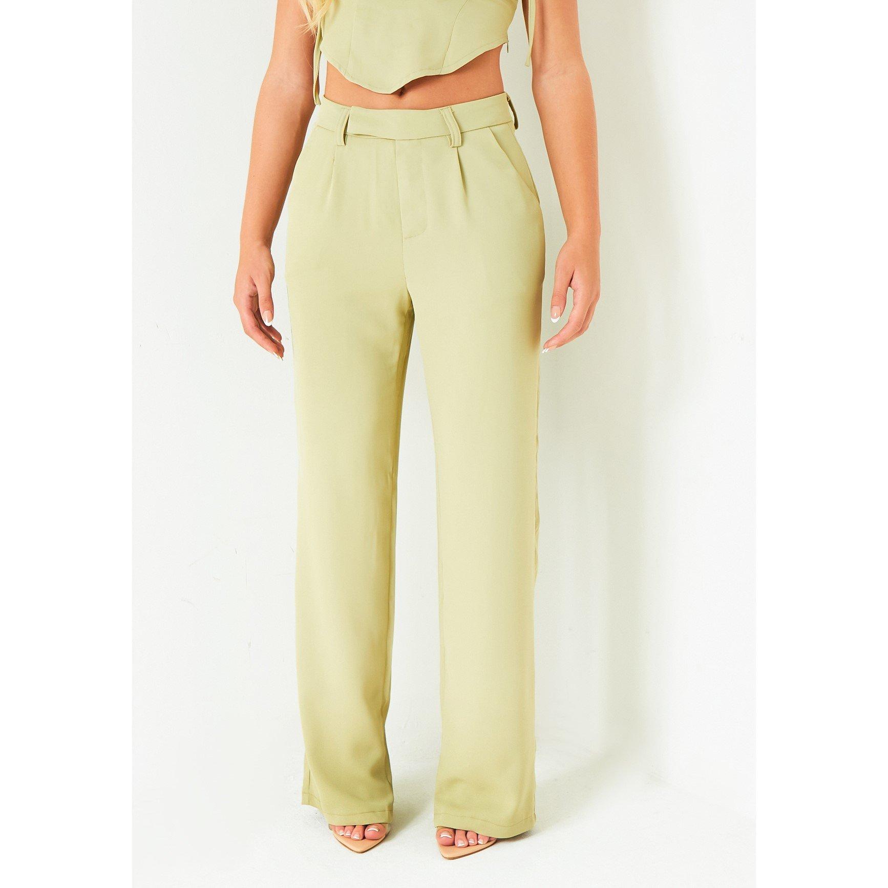 Sage - Missy Empire - Straight Leg Trousers - 3