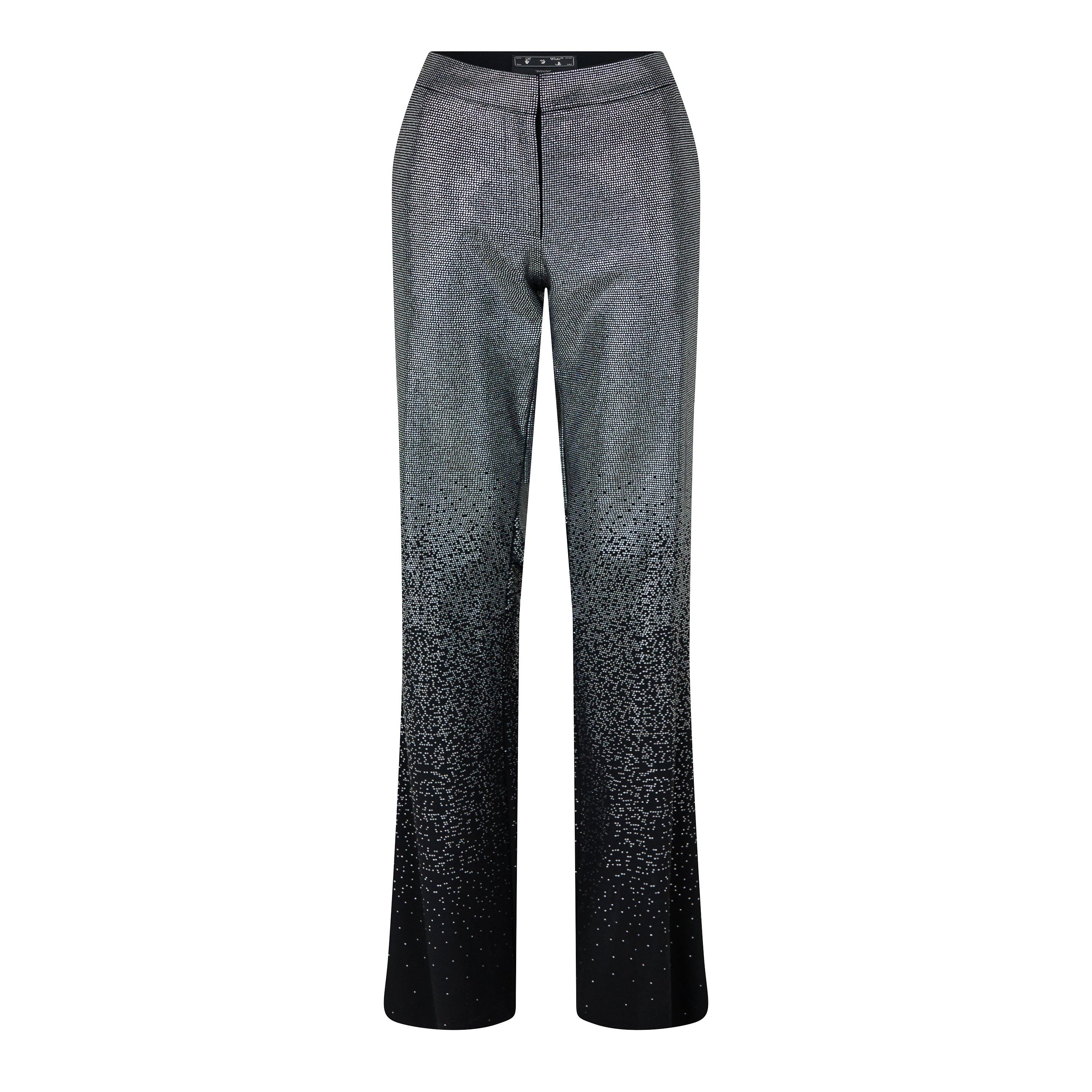 Black - Off White - Women's - Chino-Inspired Tailored Fit Straight Leg Trousers - 1