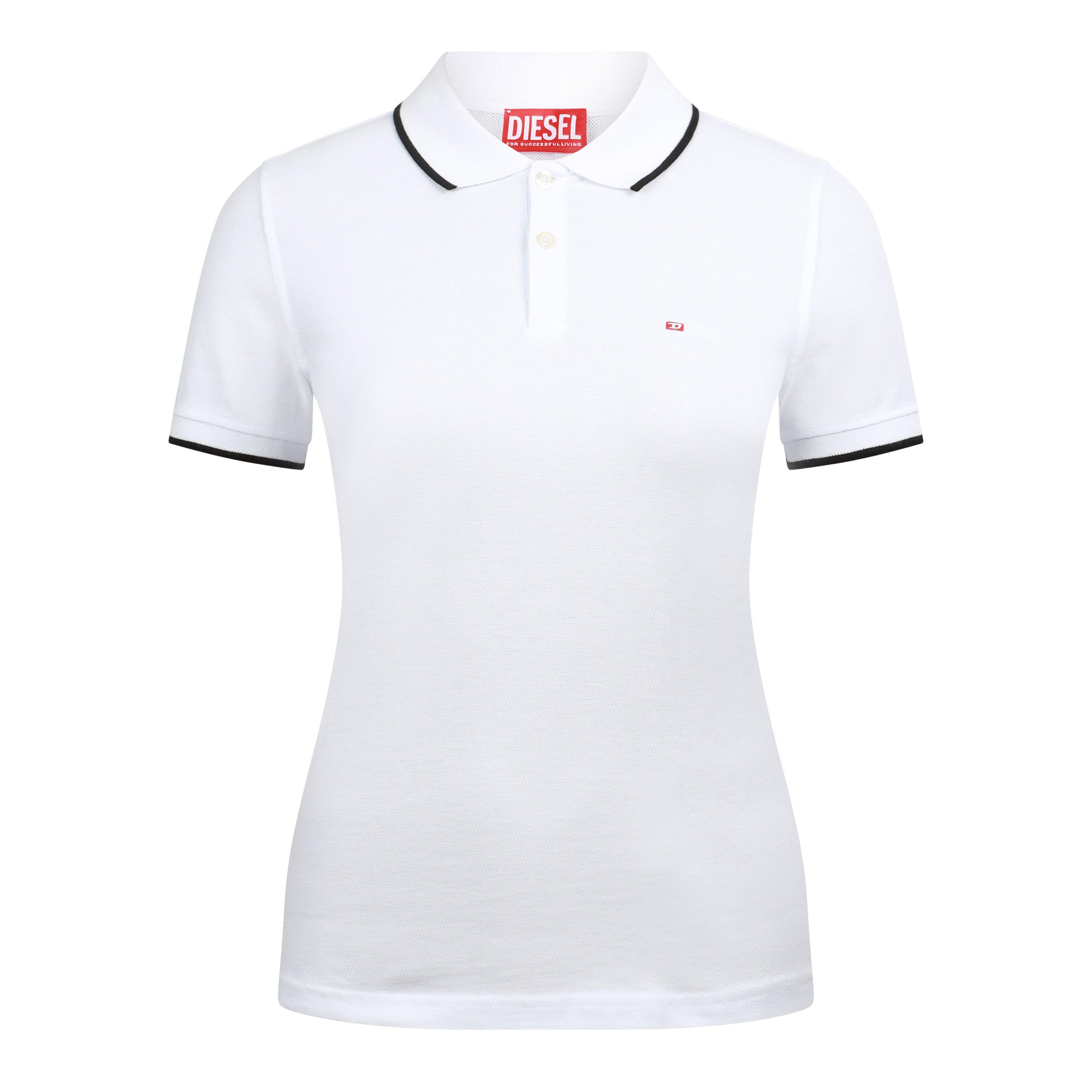 Bright White - Diesel - Men's T-Tendy-Microdiv Short Sleeve Polo Shirt - 1