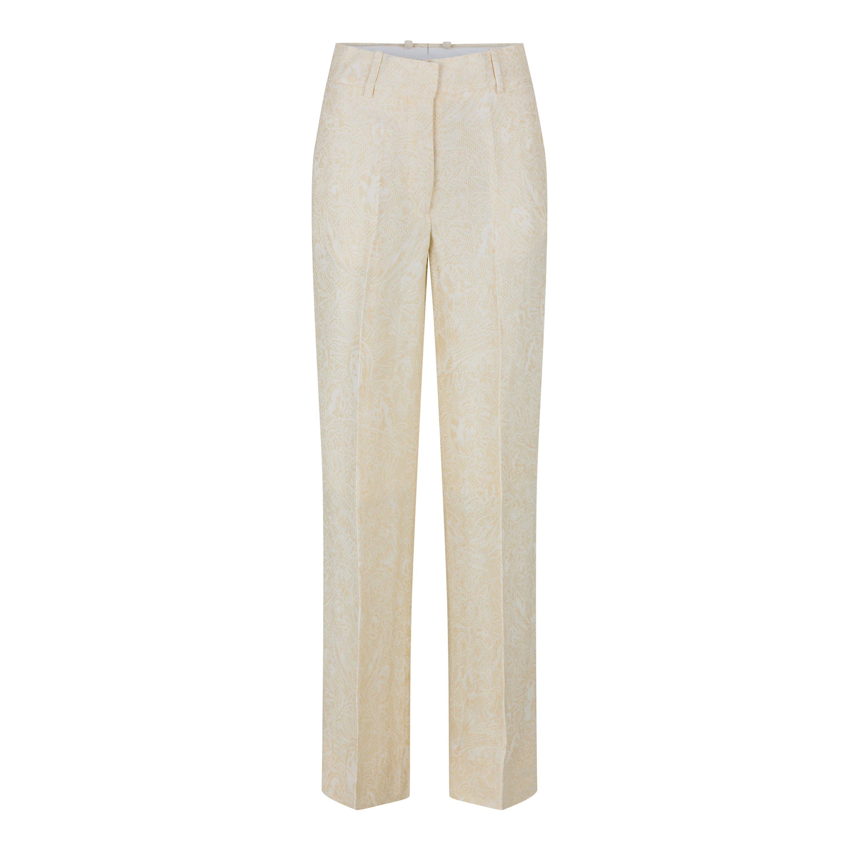 Coconut - Off White - Women's Fresco Tailored Straight Leg Trousers - 1