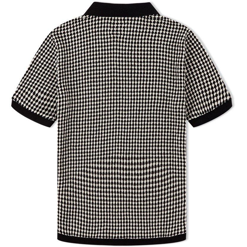 Black/Ecru 992 - Albam - Men's Shorts Sleeve Polo Shirt - 2