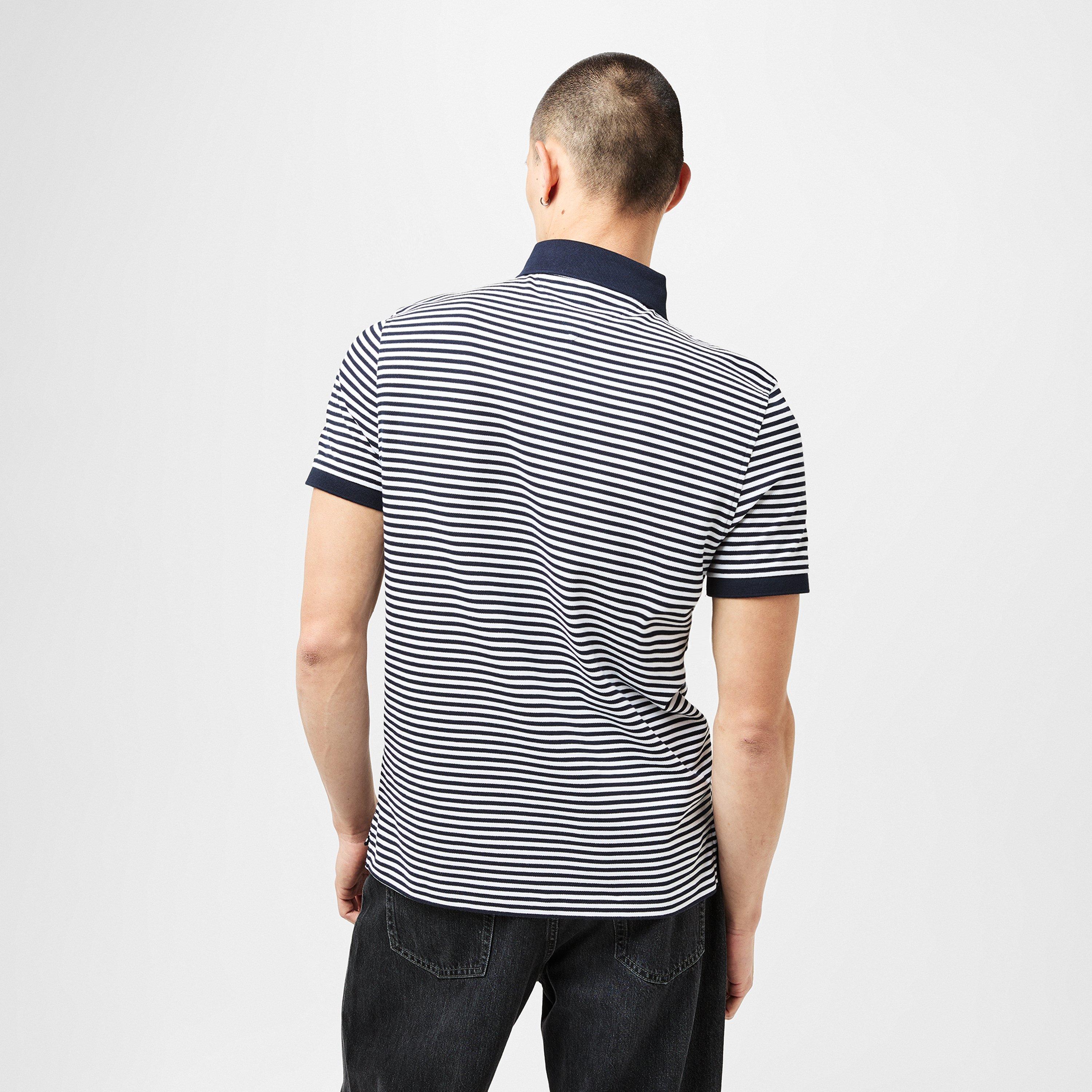 Desert Sky 0A4 - Tommy Hilfiger - Men's Stripe Short-Sleeve Polo Shirt - 3