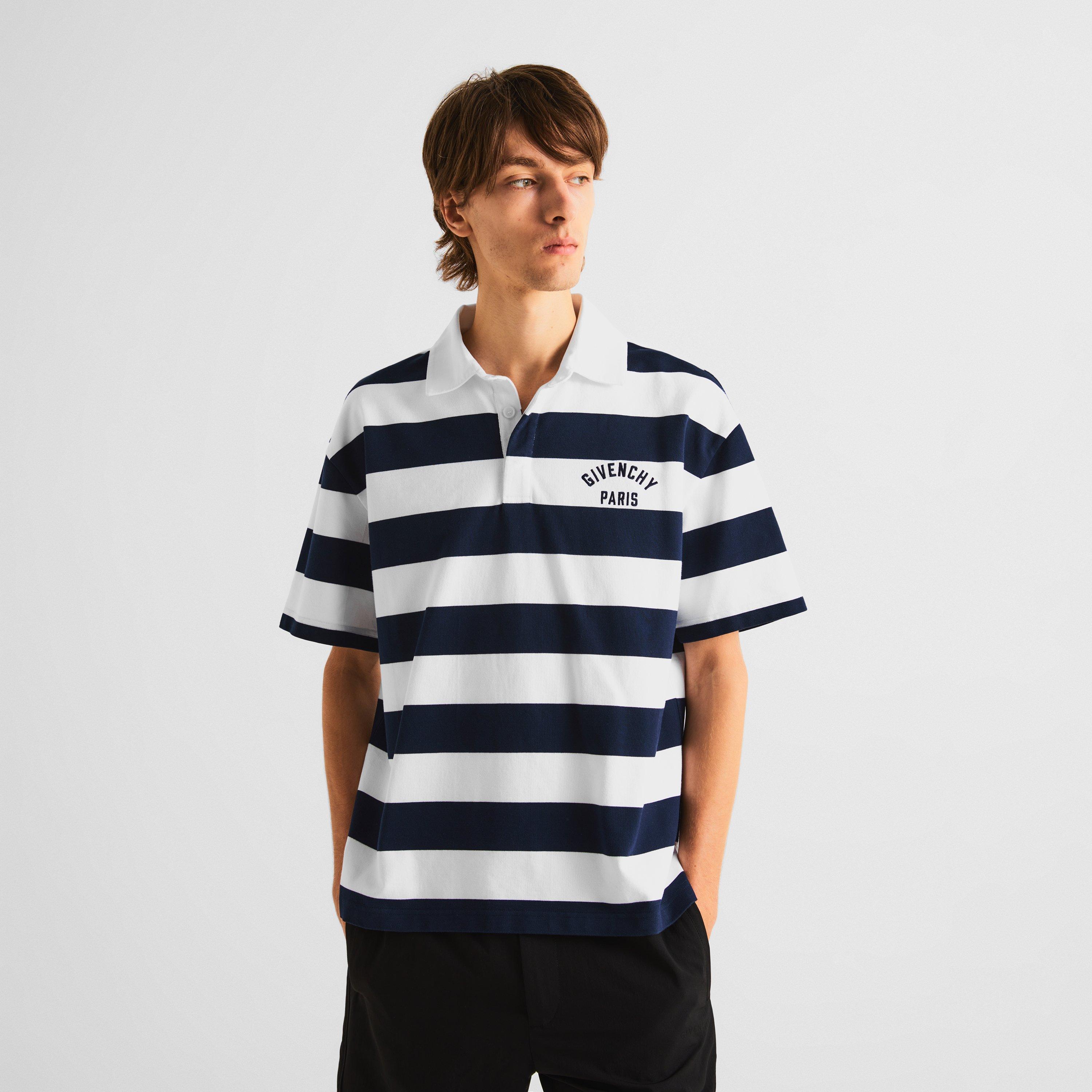 Navy/White - GIVENCHY - GIV Stripe SS Polo Sn64 - 3