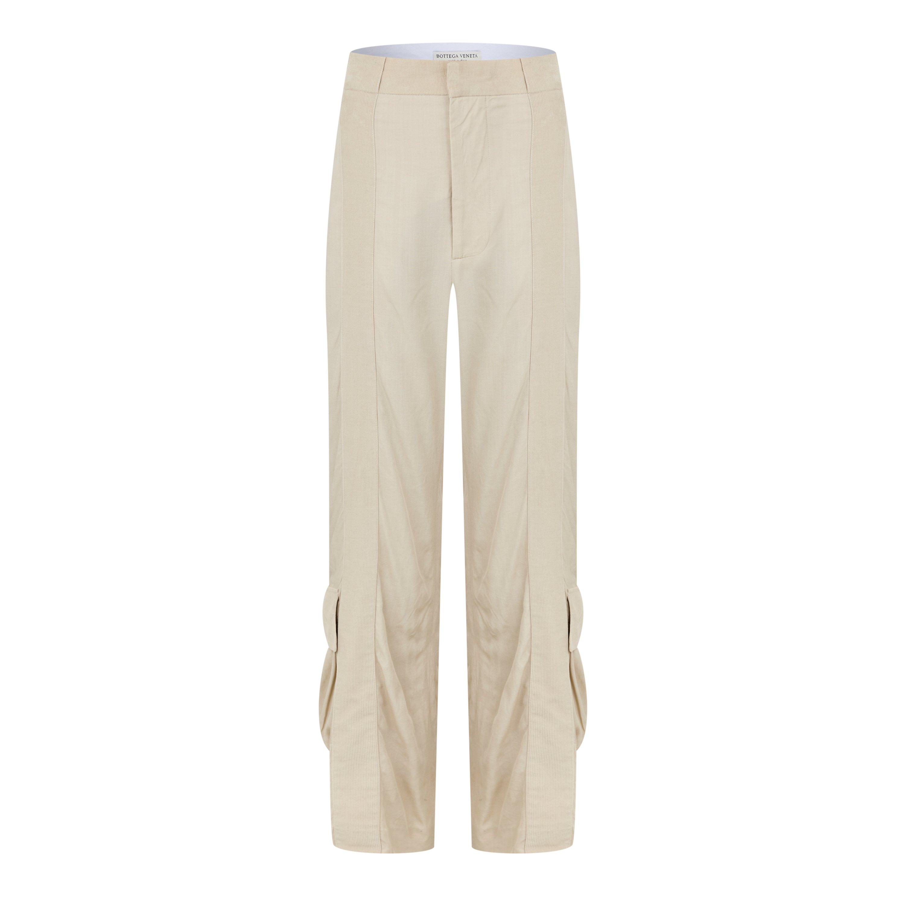 Bottega Veneta Women's Straight Trousers - Straw - Size 4 (36)