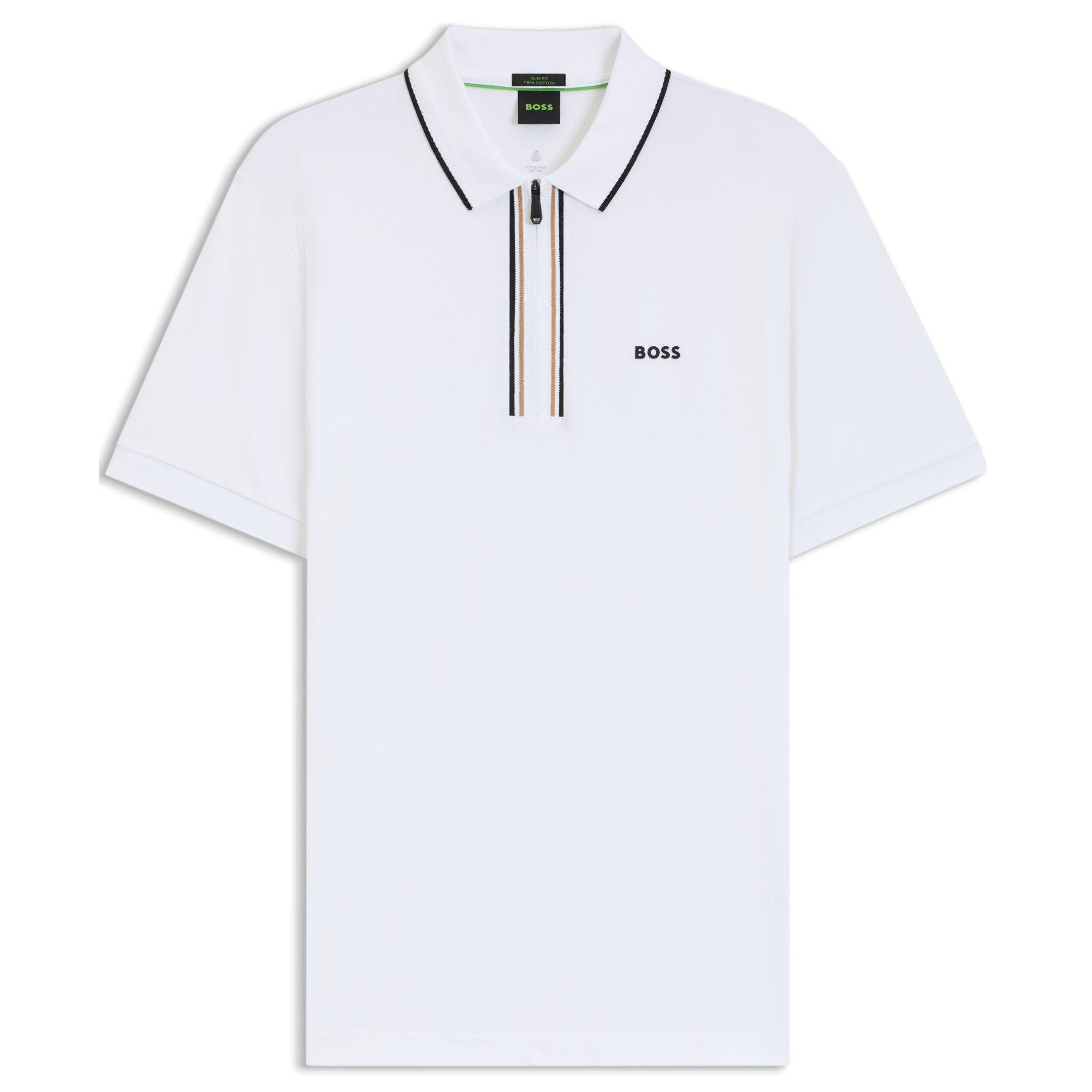 White - Boss - Men's HBG Philix Quick-drying Polo Shirt