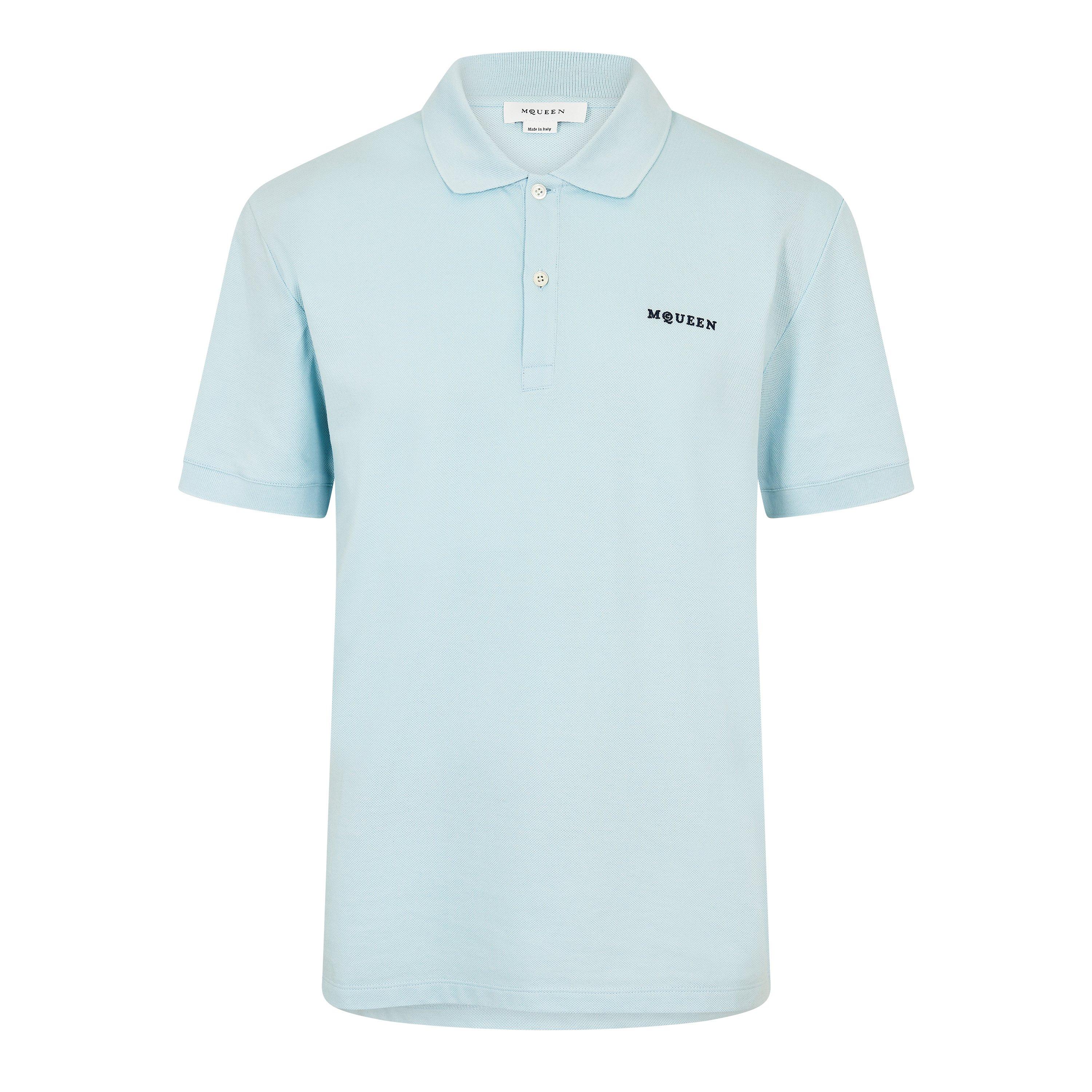 Light Blue - Alexander McQueen - Alex Logo Emb Polo Sn61 - 1