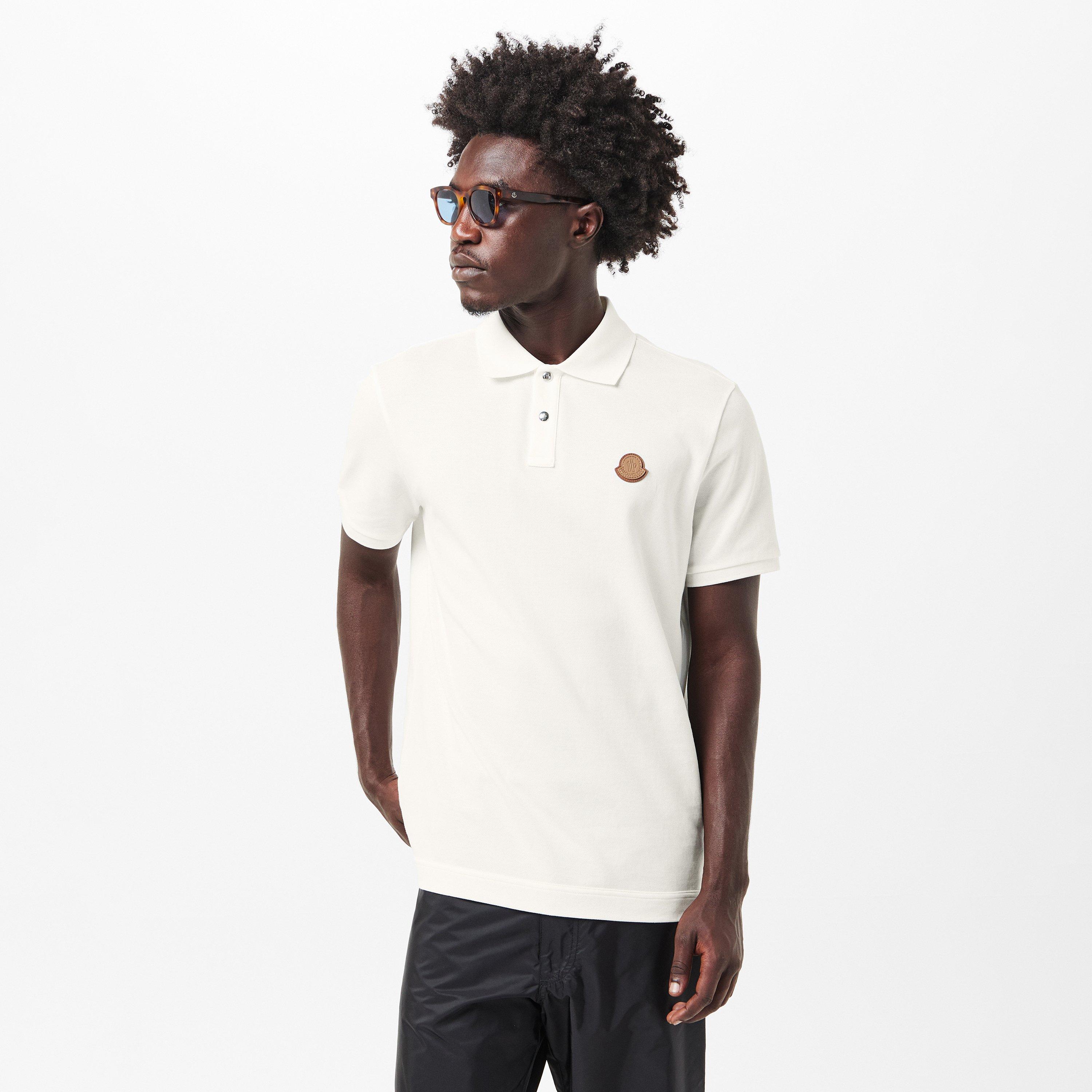 White 032 - Moncler - Men's Short-Sleeve Polo - 3
