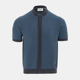 Firetrap Short Sleeve Knit Polo Shirts Cardigan