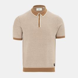 Firetrap quarter Short Sleeve Ribbed Knit Button Polo Men
