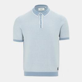 Firetrap quarter Short Sleeve Ribbed Knit Button Polo Men