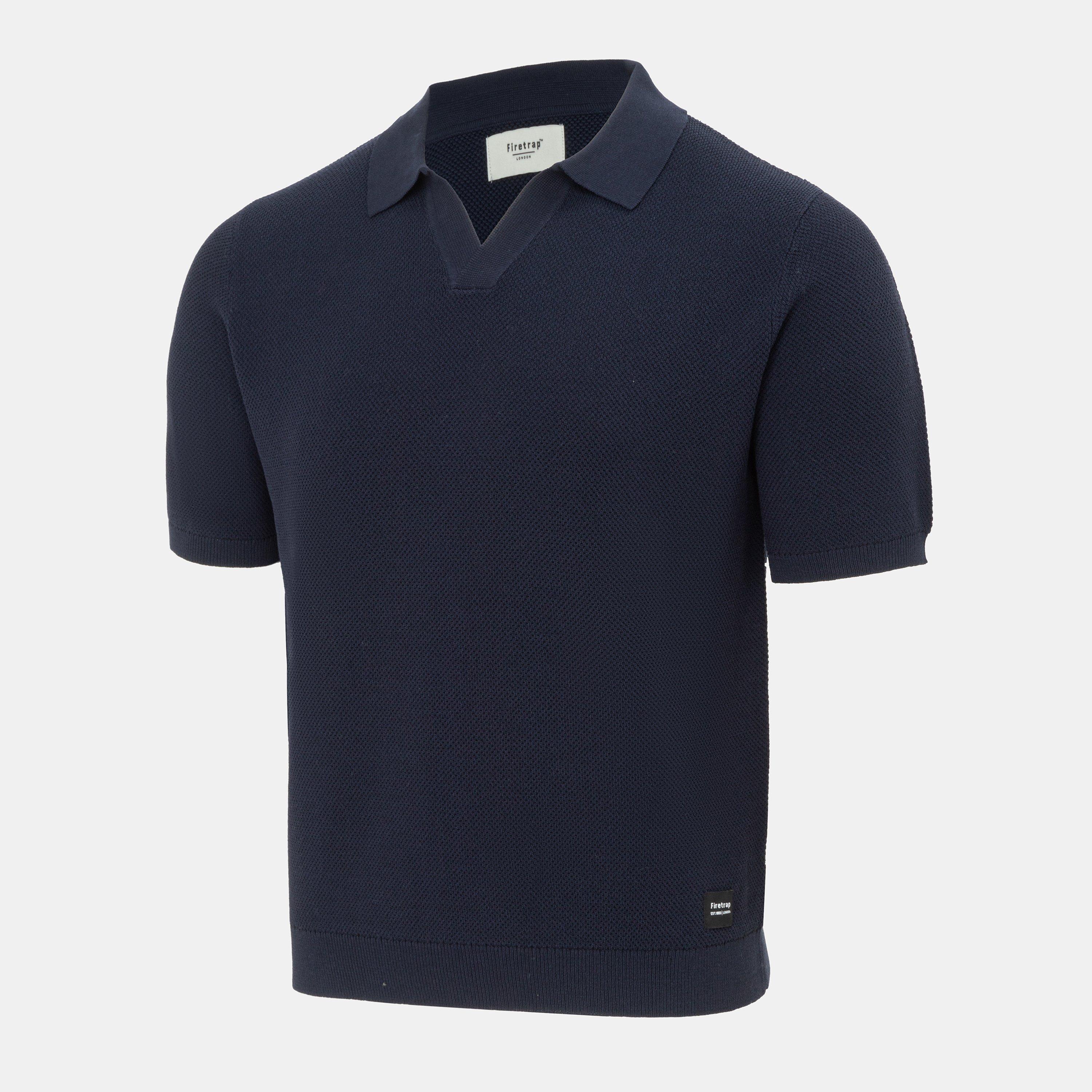 Blue - Firetrap - Polo Striped Classic Collared T Shirt - 3