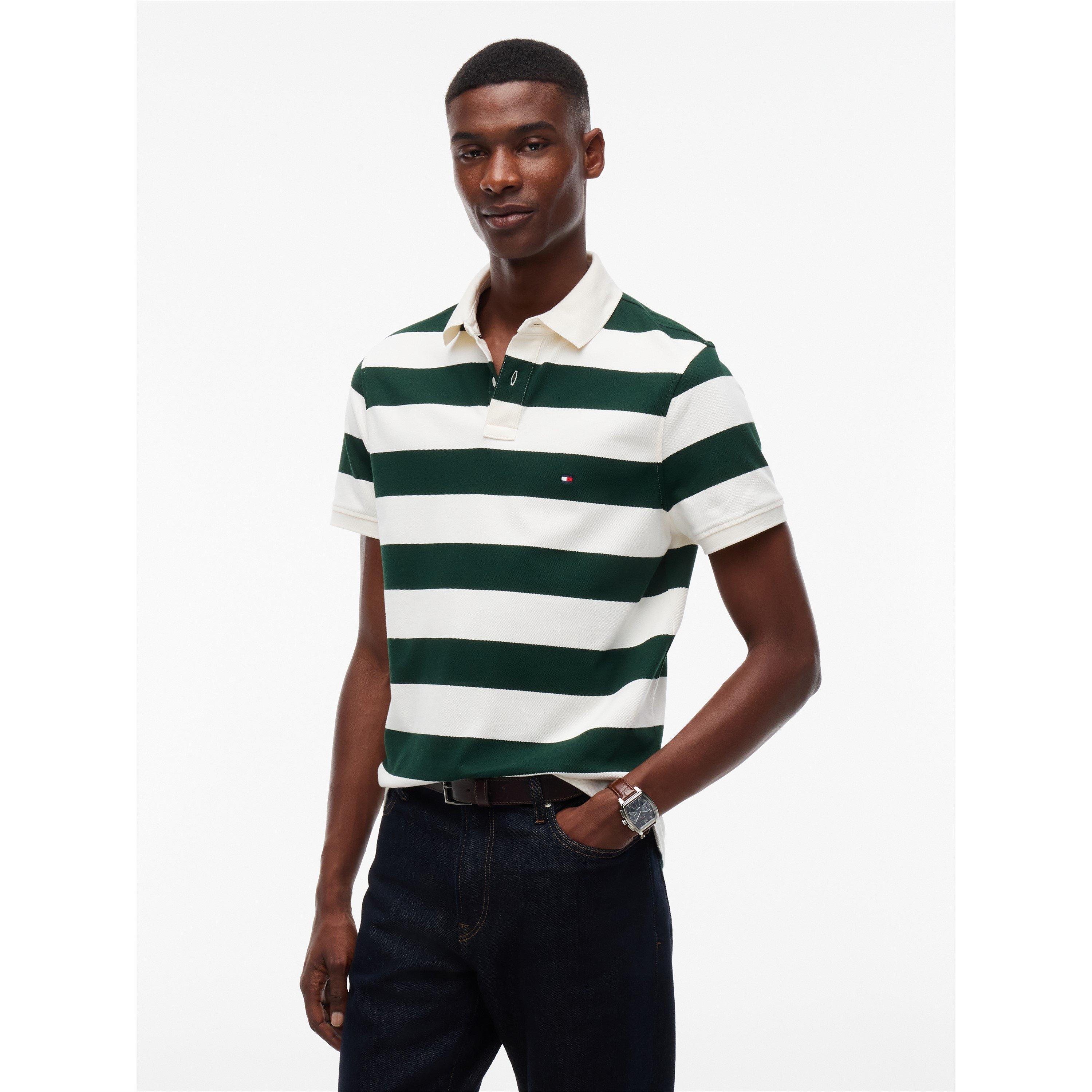 Ivory/Green - Tommy Hilfiger - Tommy 1985 Stripe Po Sn71 - 2