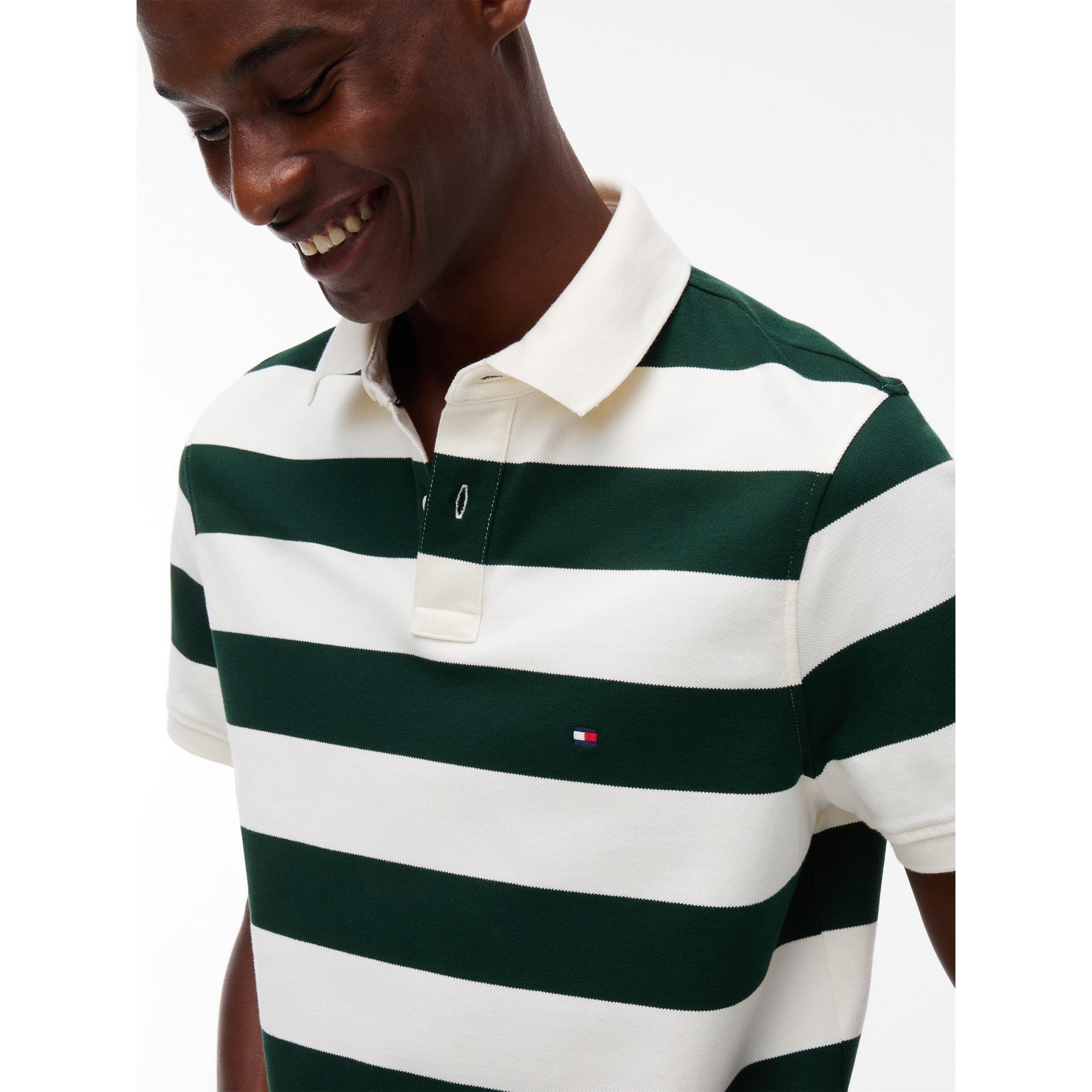 Ivory/Green - Tommy Hilfiger - Tommy 1985 Stripe Po Sn71 - 3