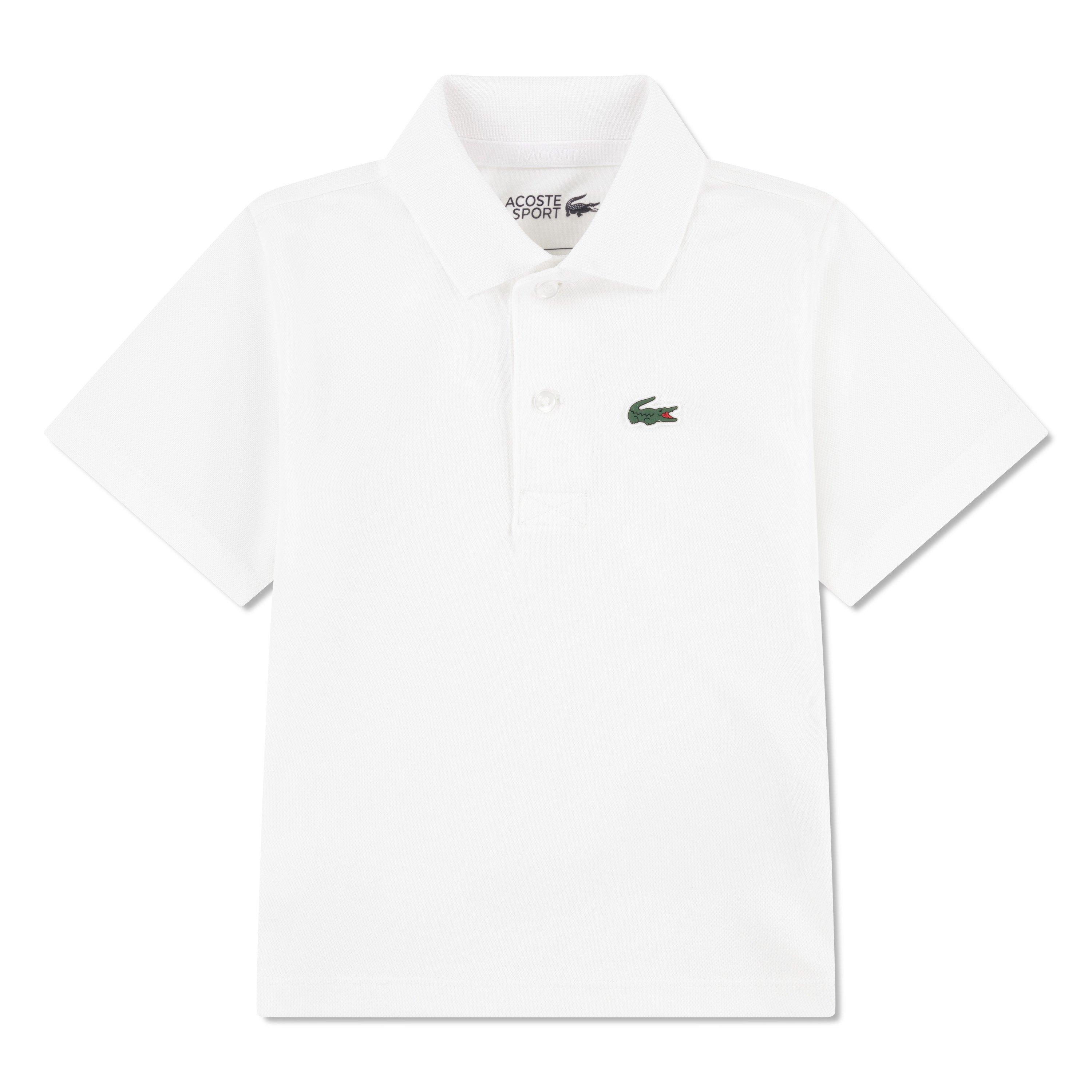 Lacoste Kids' Short Sleeve Polo Shirt - White W8L - 4 Years
