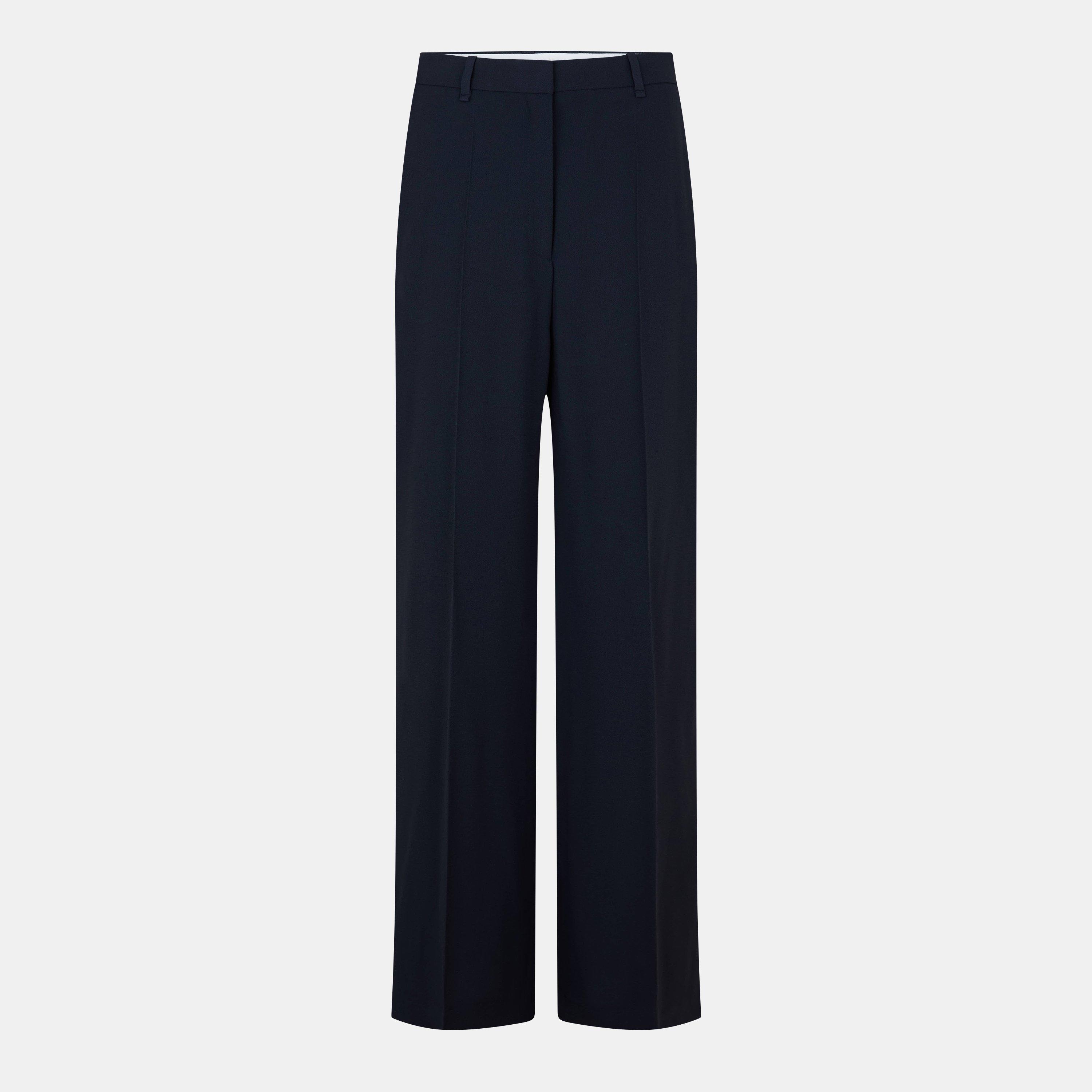 Boss Women's Tikela Straight Leg Trousers, Straight Leg Design - Open Blue - 6 (XS)