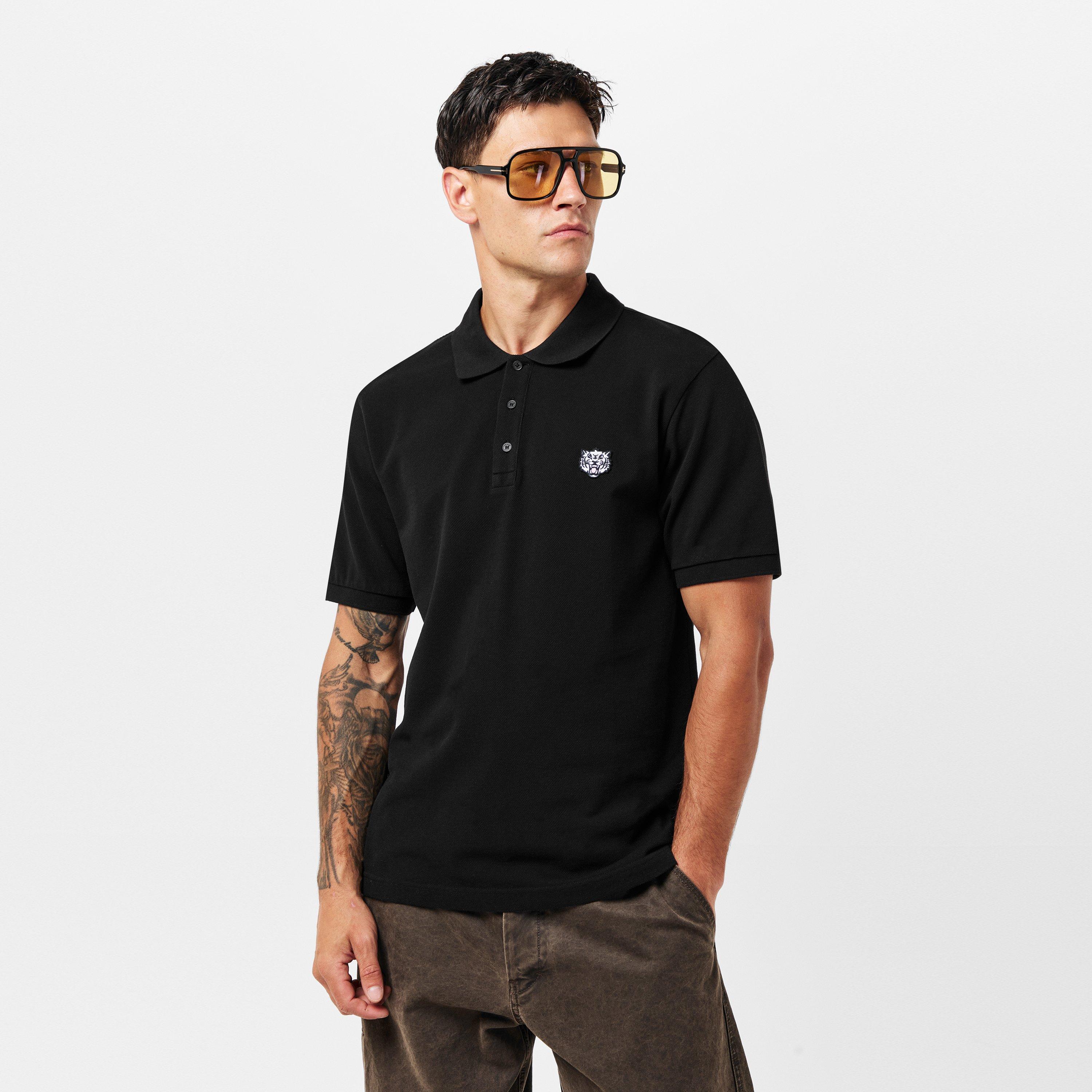 Black 99J - Kenzo - Happy Tiger Polo Shirt - 3