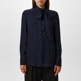 Valentino Iconographe Silk Jacquard Shirt