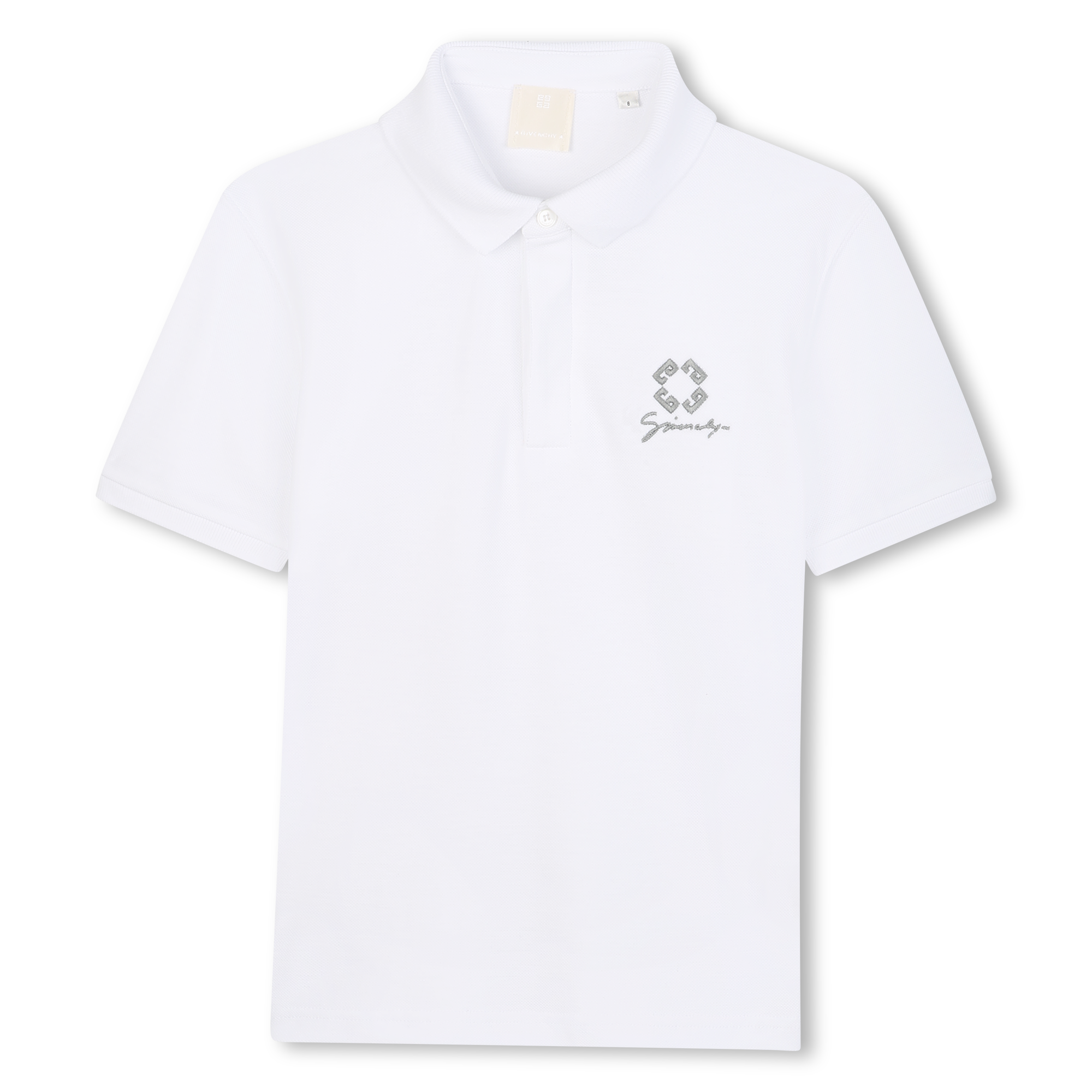 White 10P - GIVENCHY - Kids' GIV Logo Short-Sleeve Polo Shirt - 1