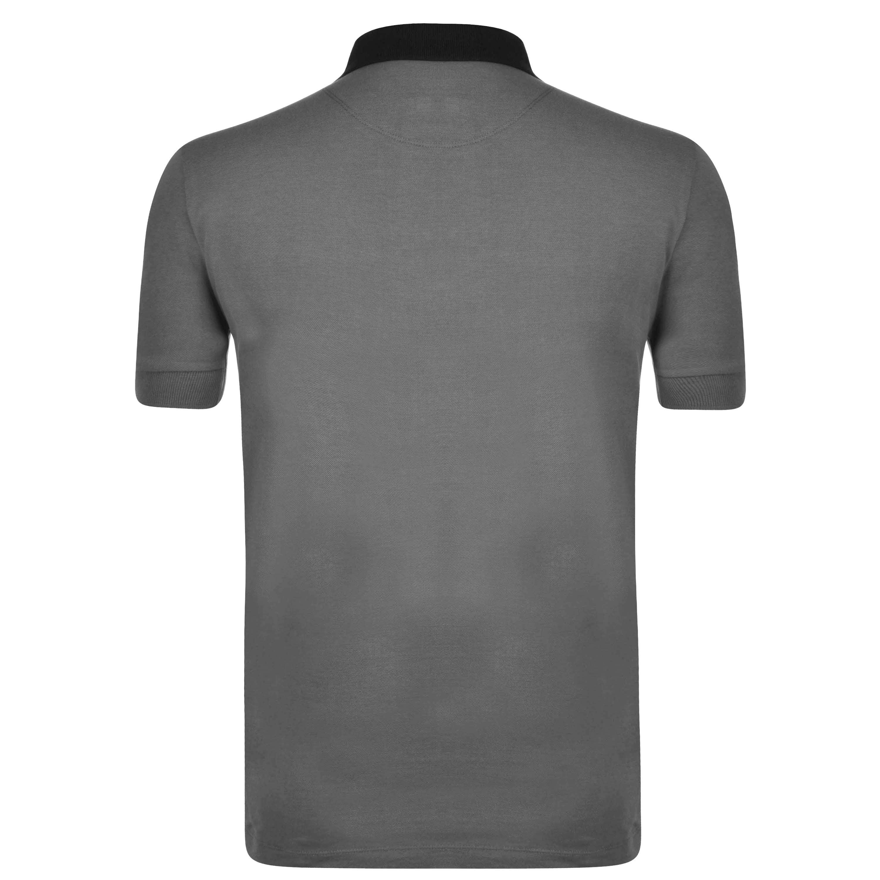Grey Black - Vivienne Westwood - Men's Plain Cotton Contrasting Collar Polo Shirt - 2