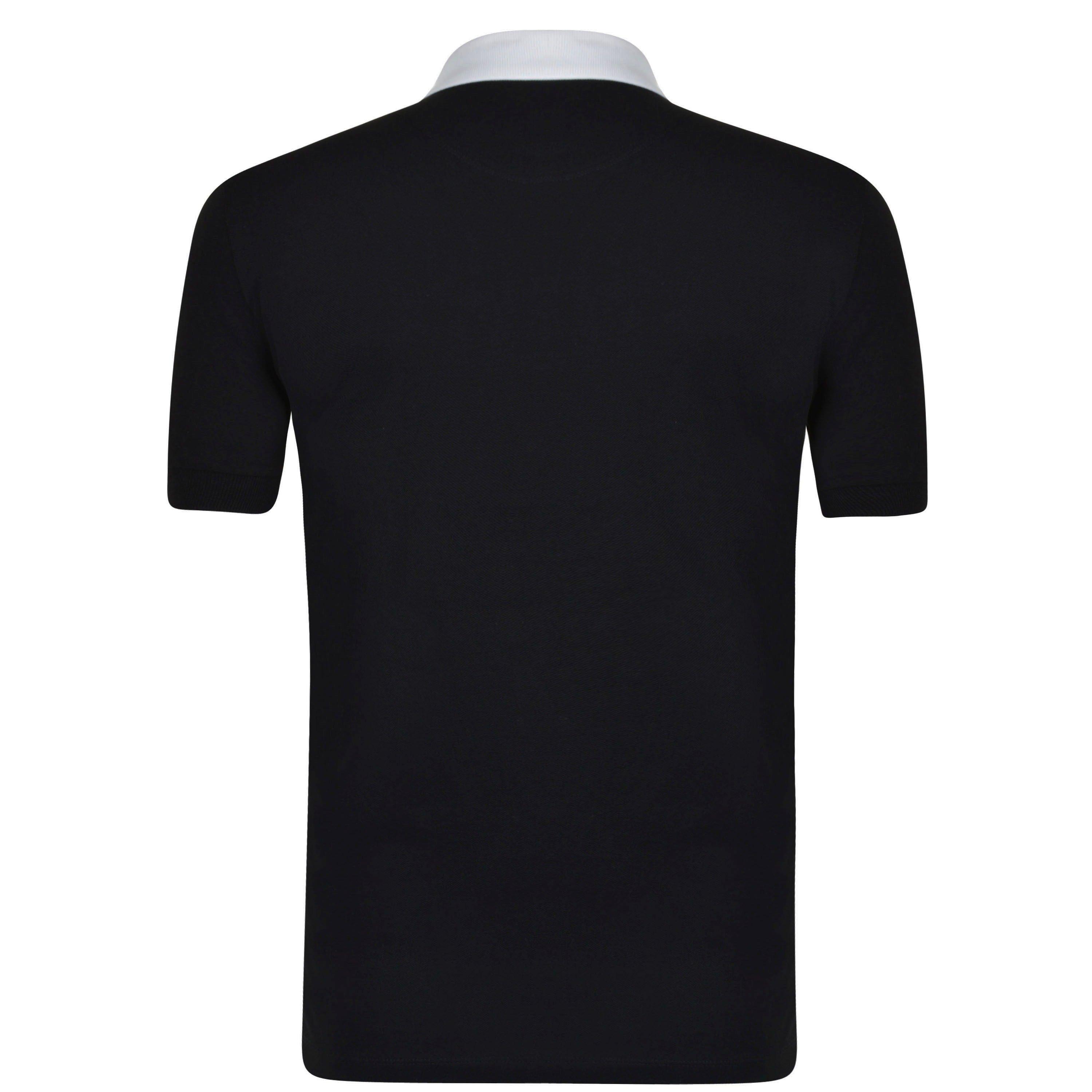Black White - Vivienne Westwood - Men's Plain Cotton Contrasting Collar Polo Shirt - 8