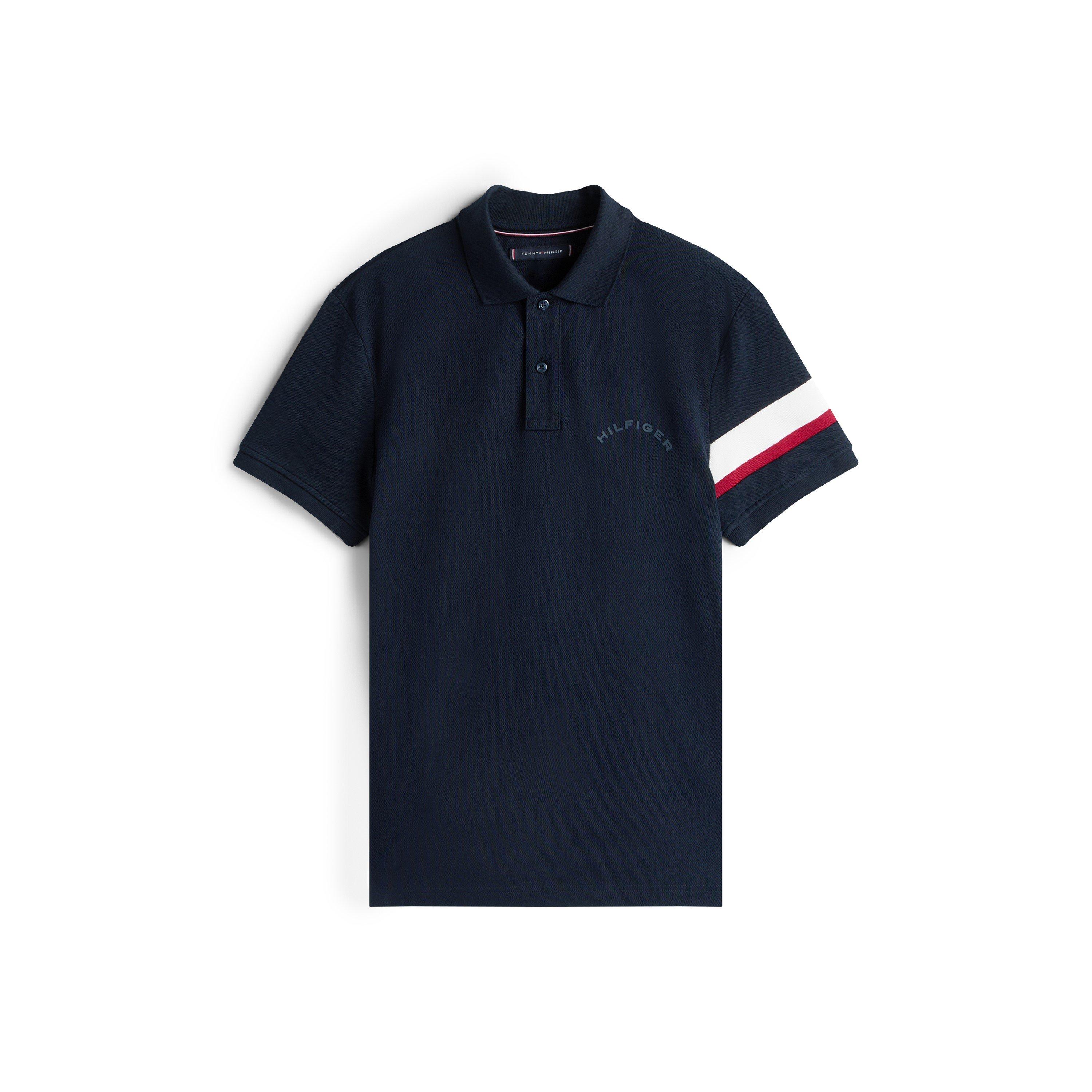 Desert Sky DW5 - Tommy Hilfiger - Men's Tape Detail Short Sleeve Polo Shirt - 1