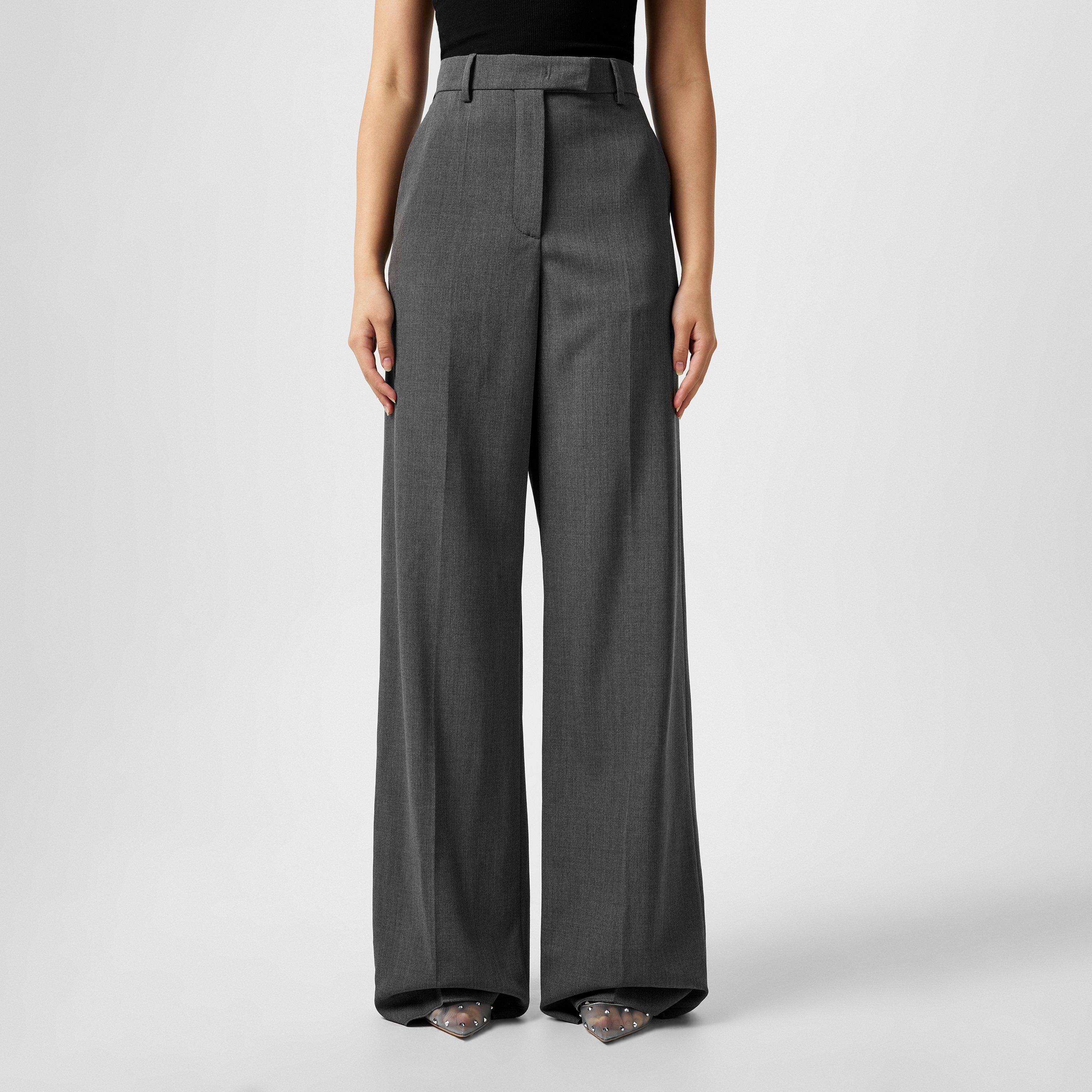 Valentino Women's Gaba Straight Leg Trousers - Grigio Med Mel - Size 10 (S)
