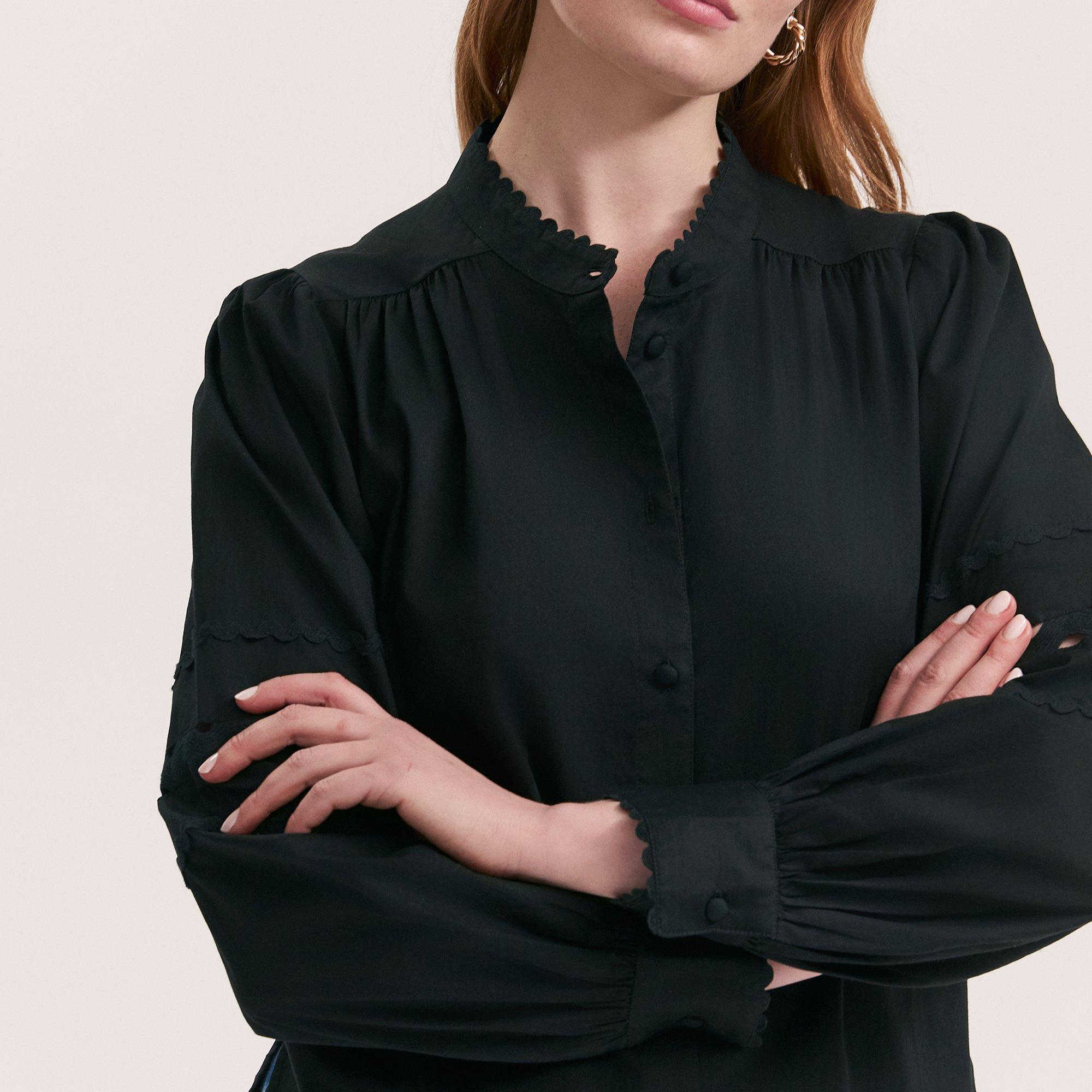 Black - Finery - Women's Paulie Long-Sleeve Blouse - 2