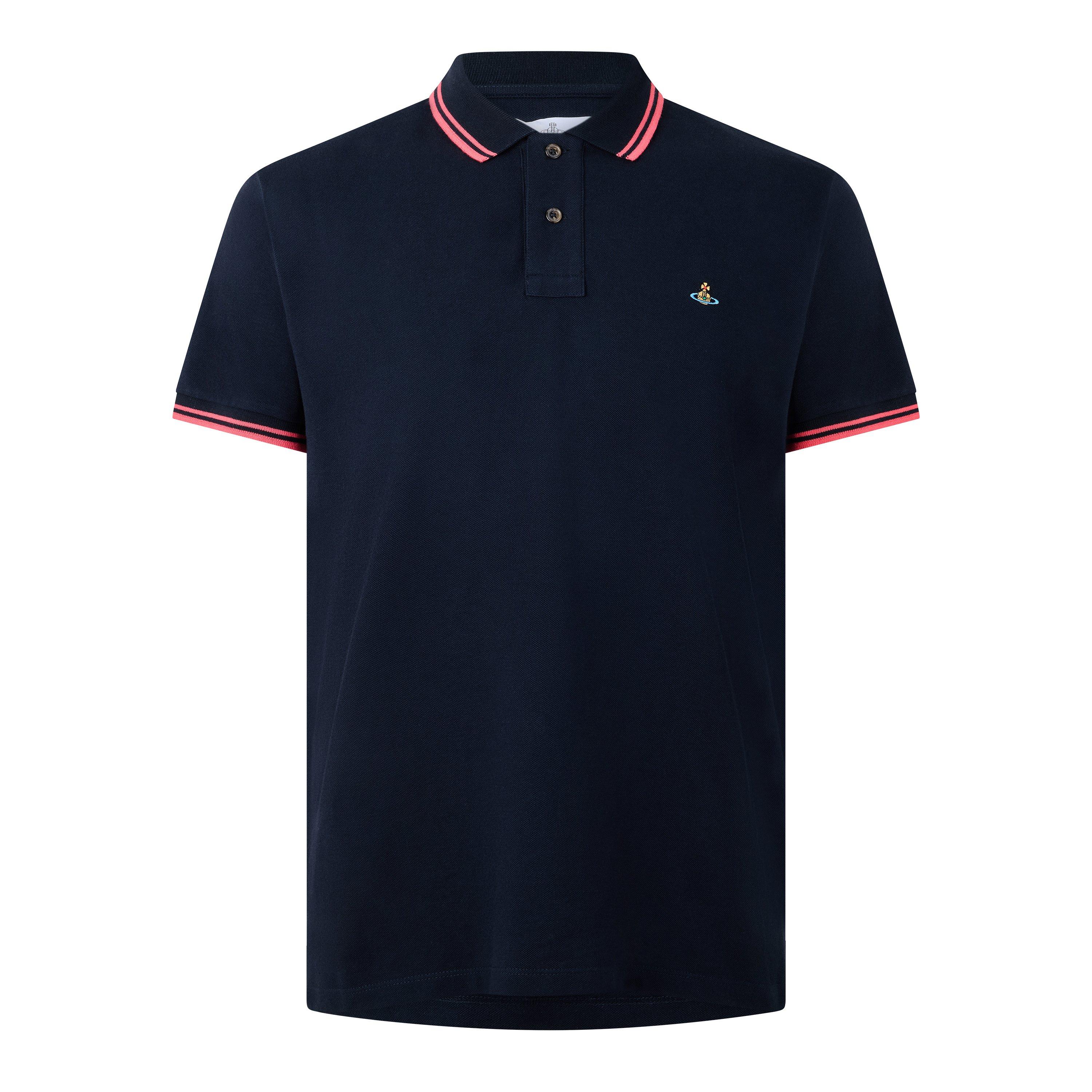Navy - Vivienne Westwood - Viv Tipped Polo Sn64 - 1