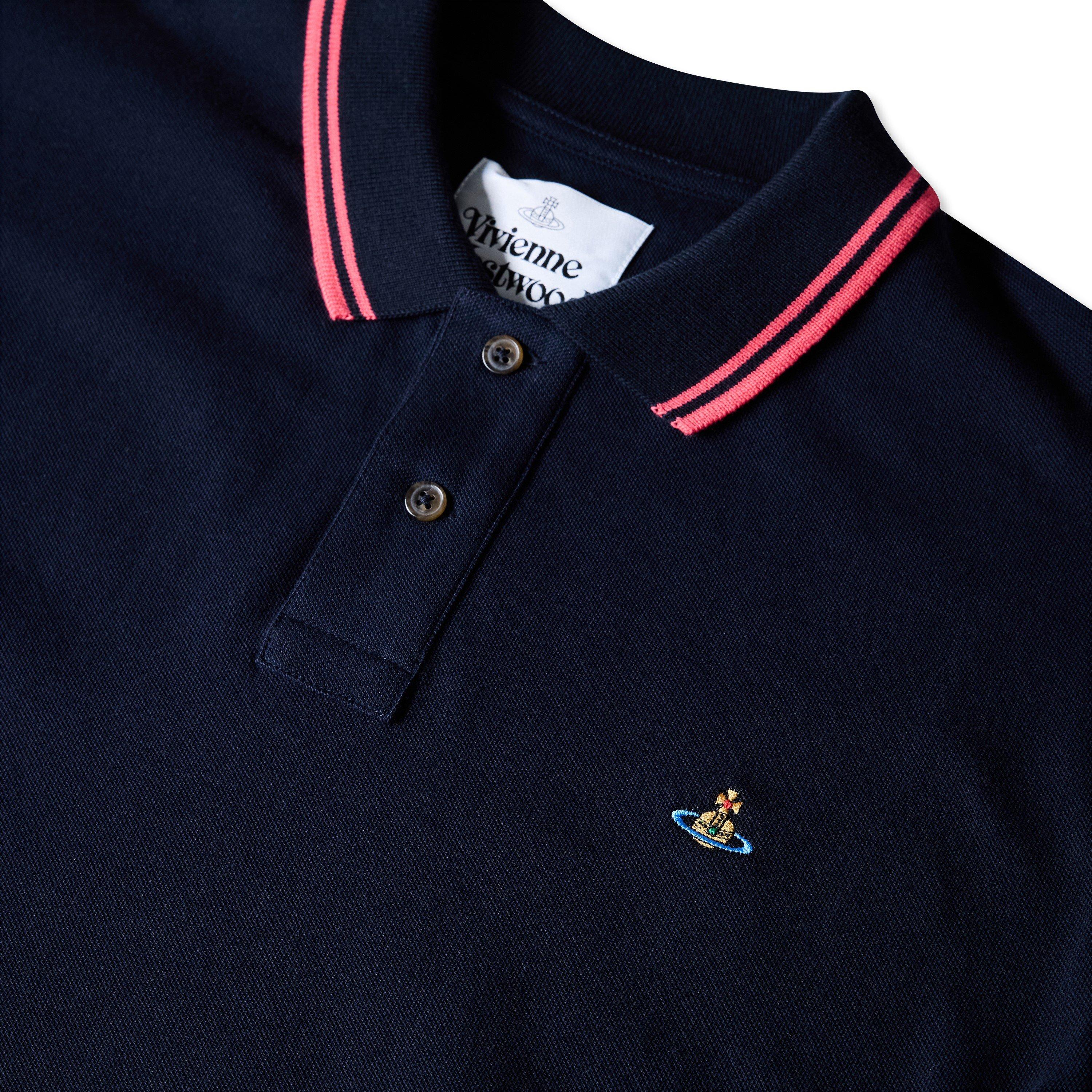 Navy - Vivienne Westwood - Viv Tipped Polo Sn64 - 3