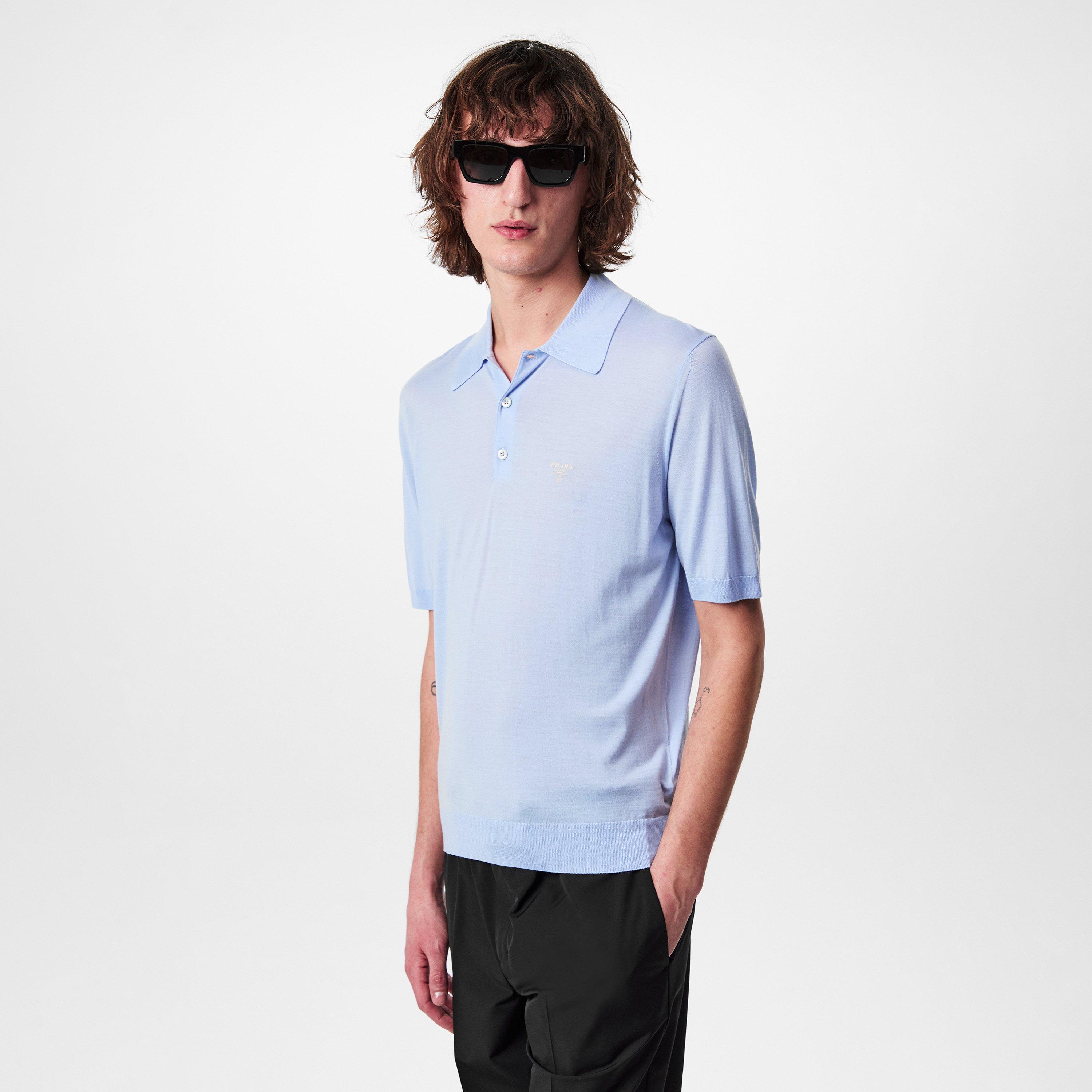 Black - Prada - Fine Wool Polo Shirt - 3