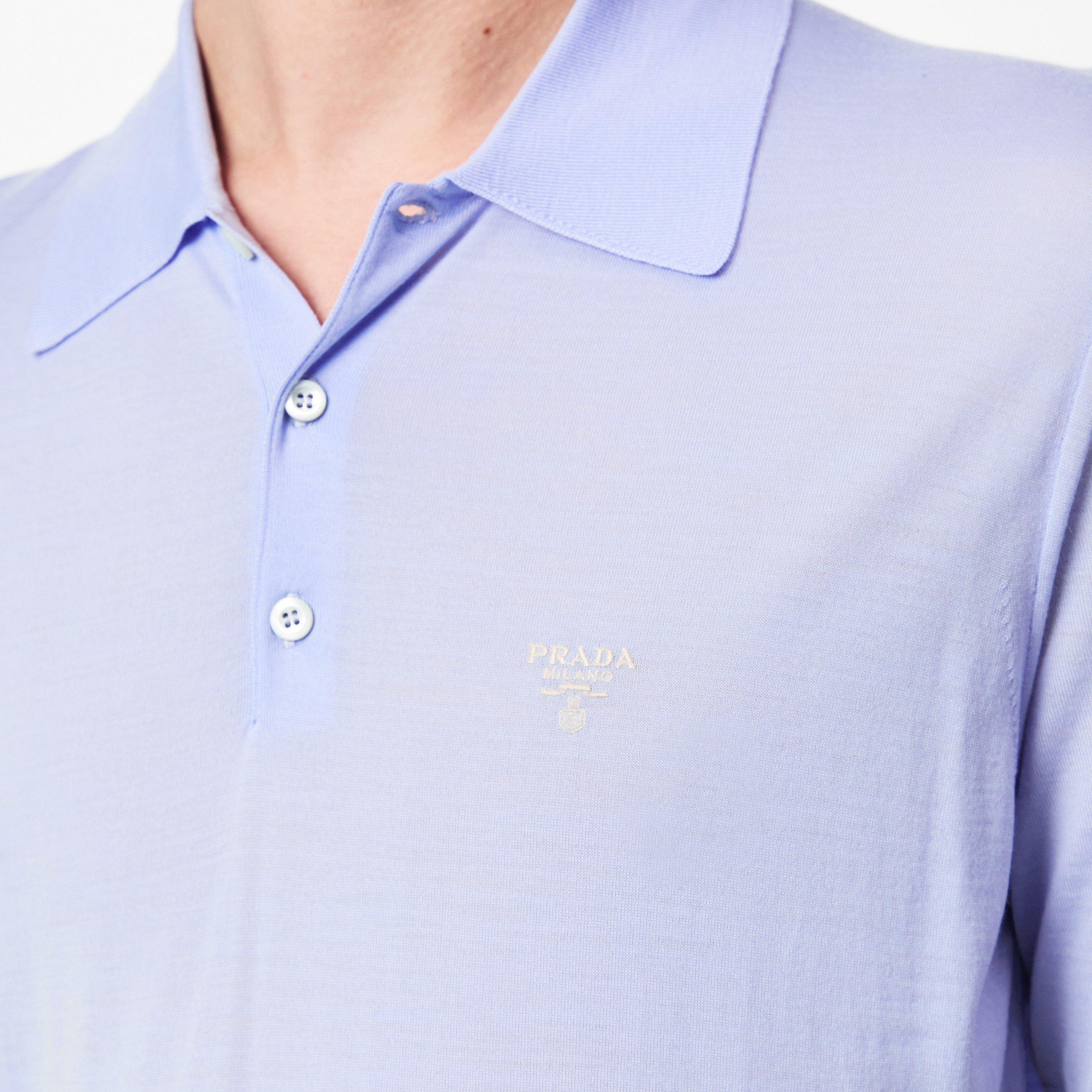 Black - Prada - Fine Wool Polo Shirt - 5