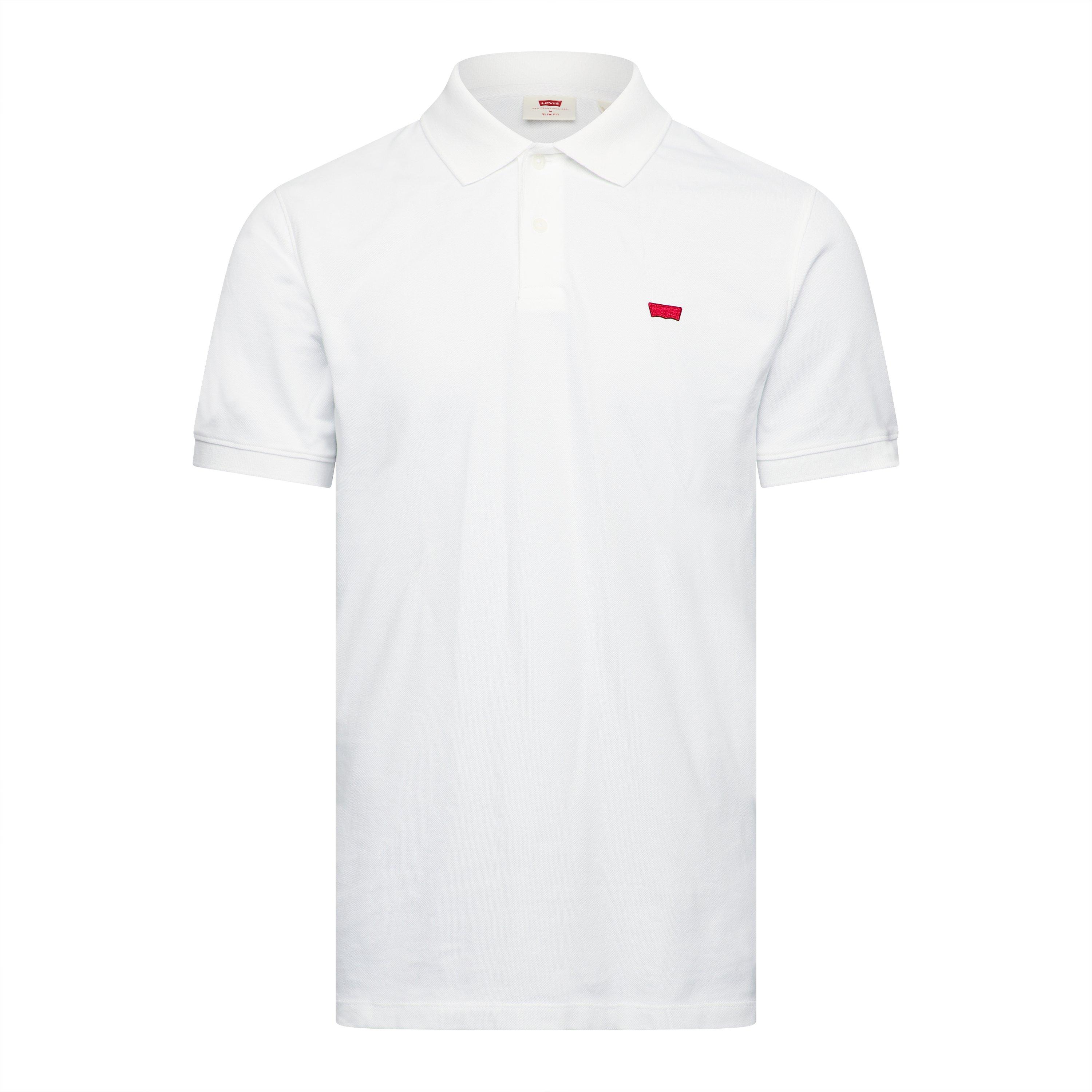 Levis Men's Slim Housemark Polo Bright Whi - Bright White - S