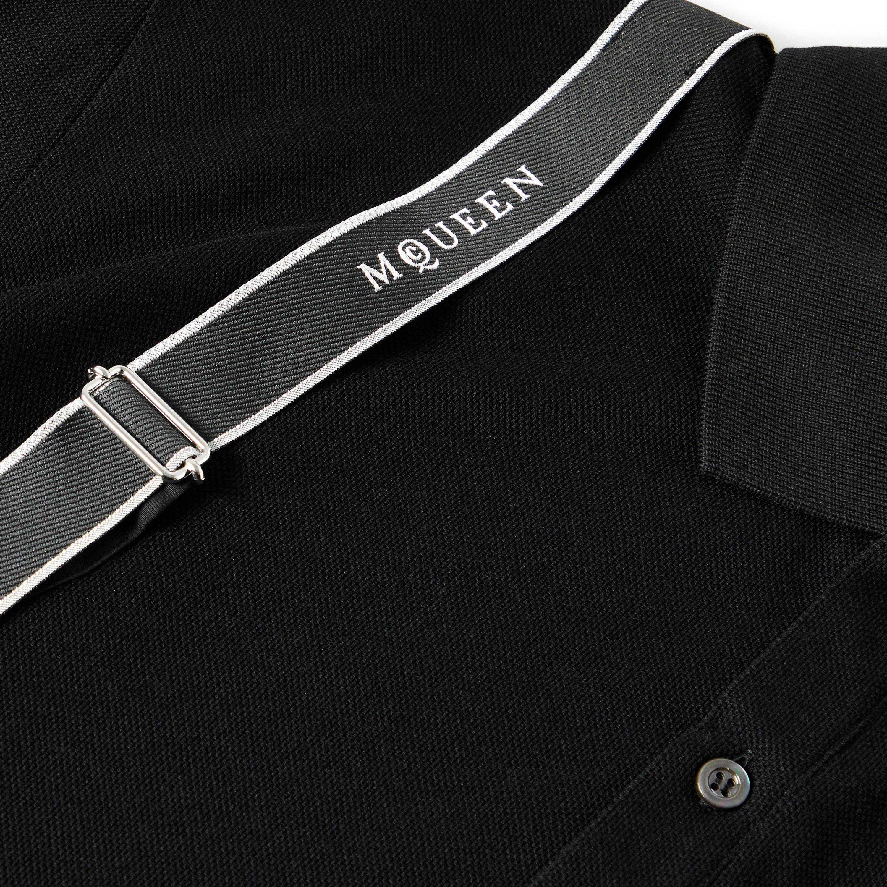 Black - Alexander McQueen - Men's Alex Harness Short Sleeve Polo Shirt - 5