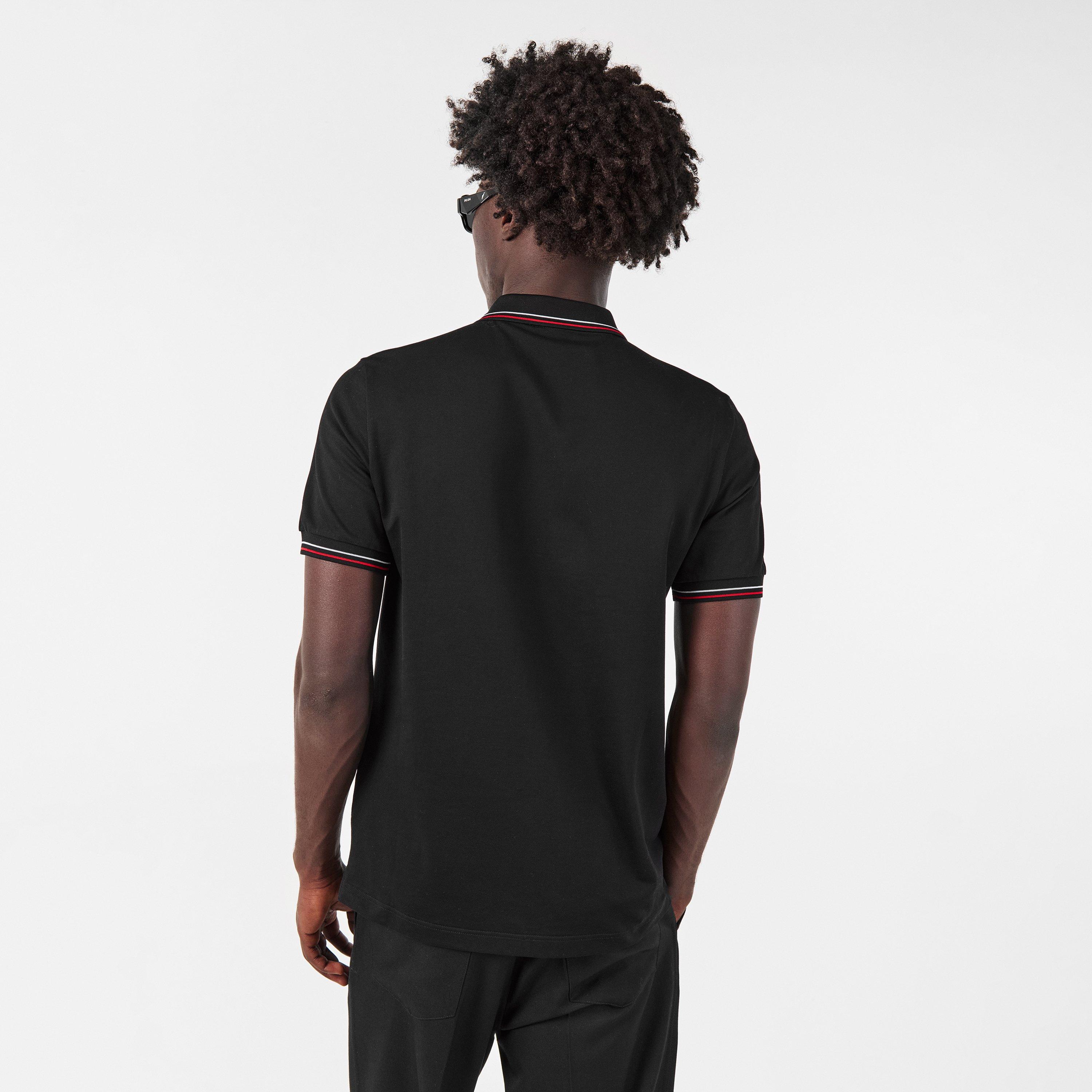 Black/Red - Prada - Logo Polo Shirt - 4
