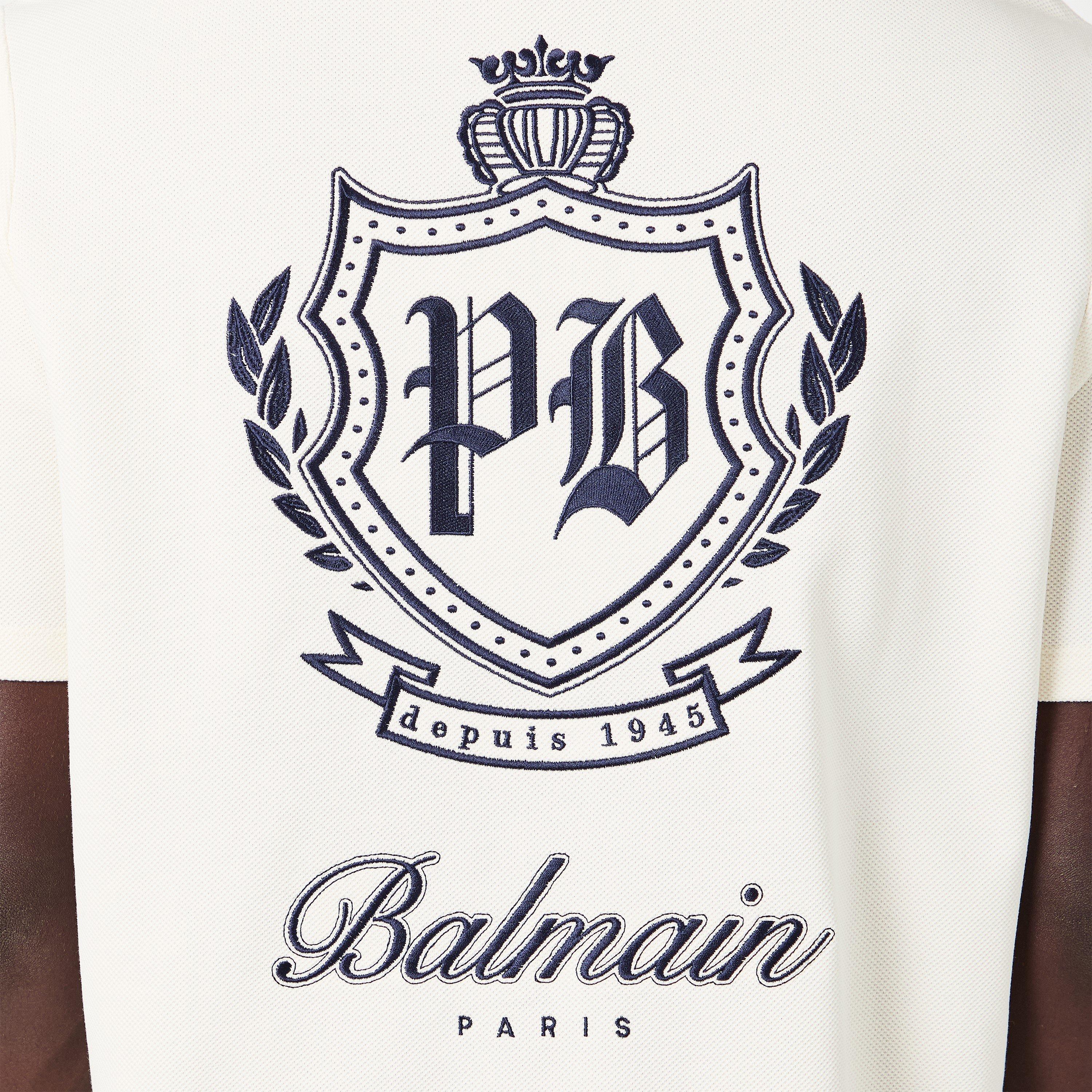 White - Balmain - Men's Short Sleeve Fitted Polo Shirt - 5