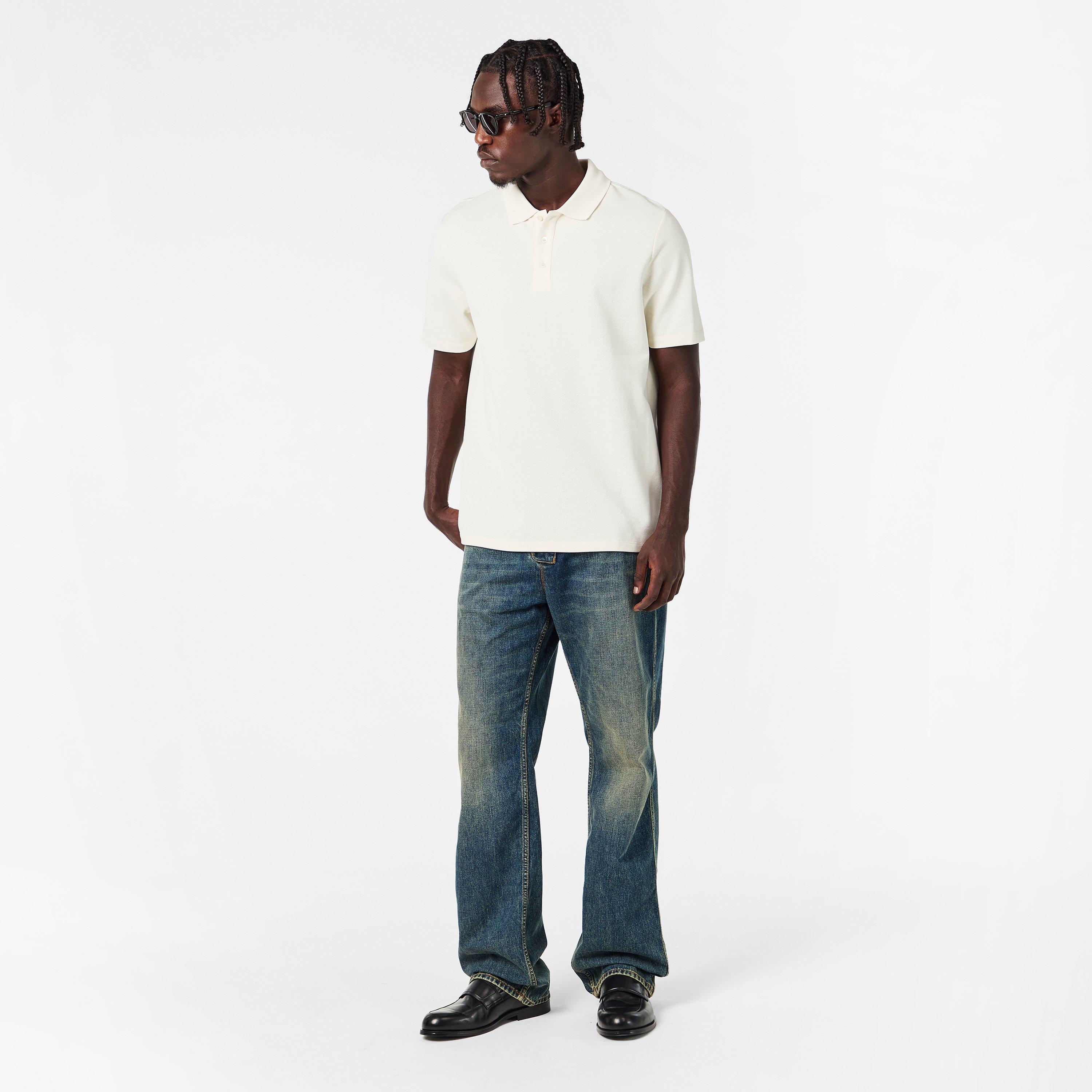 White - Balmain - Men's Short Sleeve Fitted Polo Shirt - 6