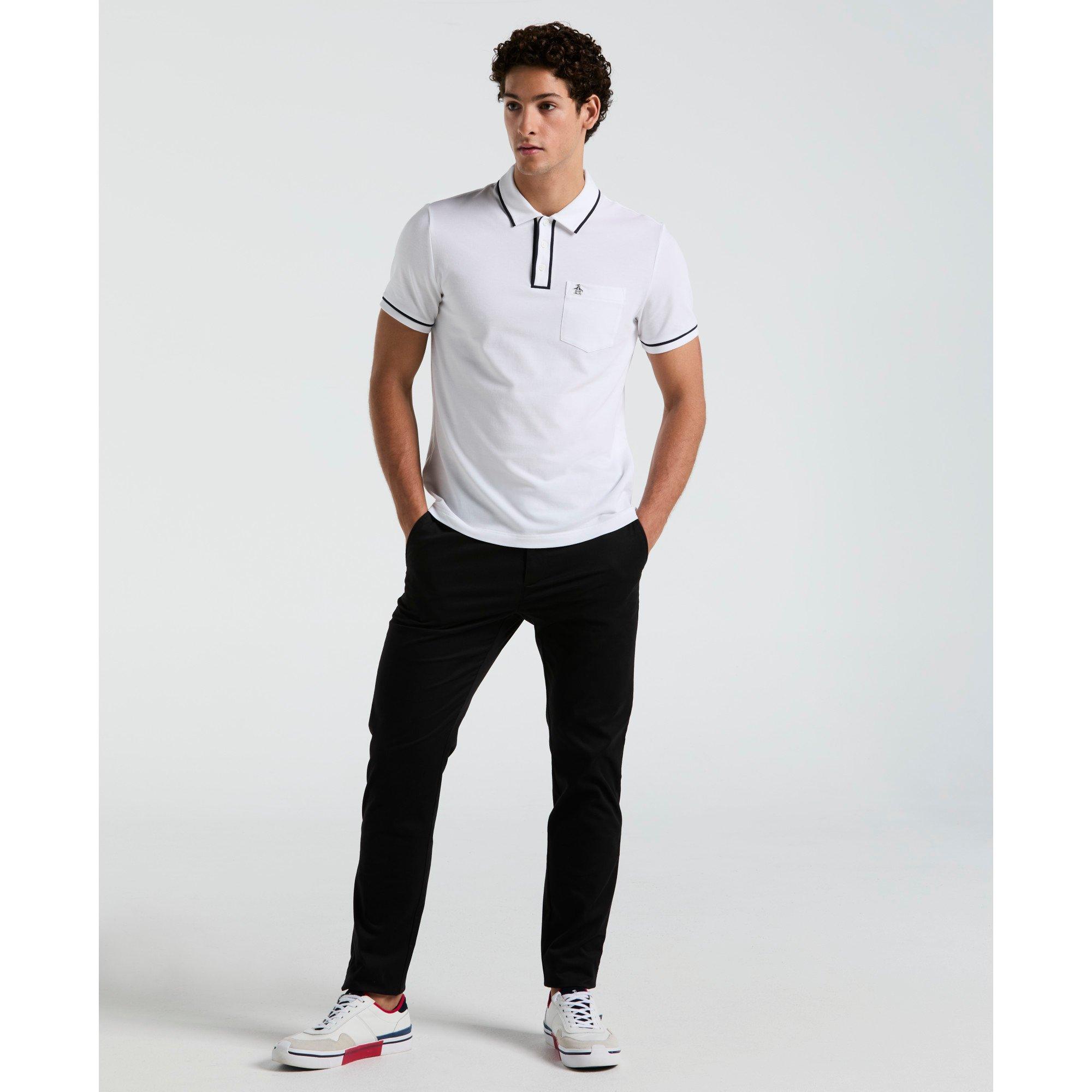 Bright White - Original Penguin - Men's Tailored Fit Short Sleeve Polo Shirt - 2