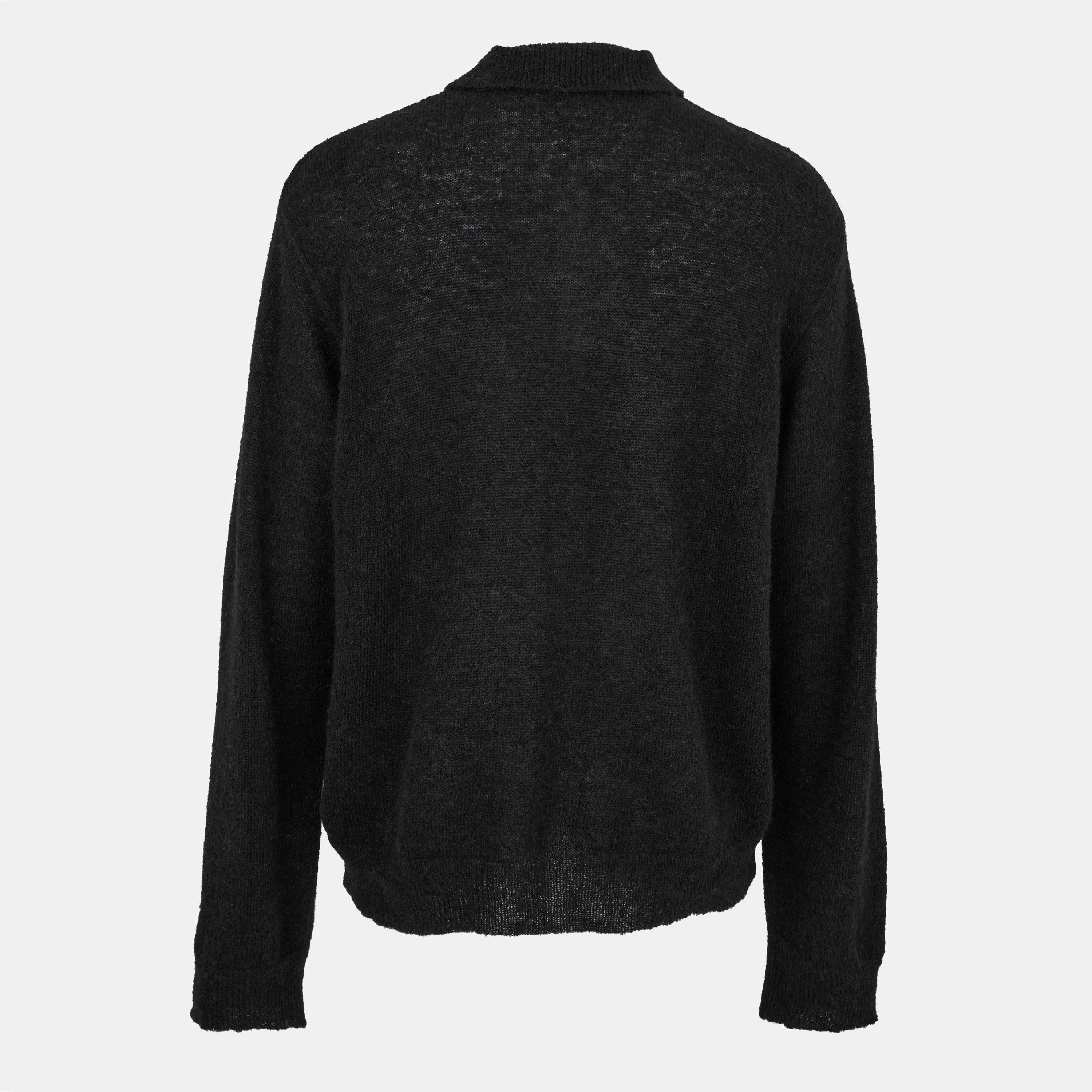 Black Fuzzy - Our Legacy - Men's Evening Short Sleeve Polo Shirt - 2