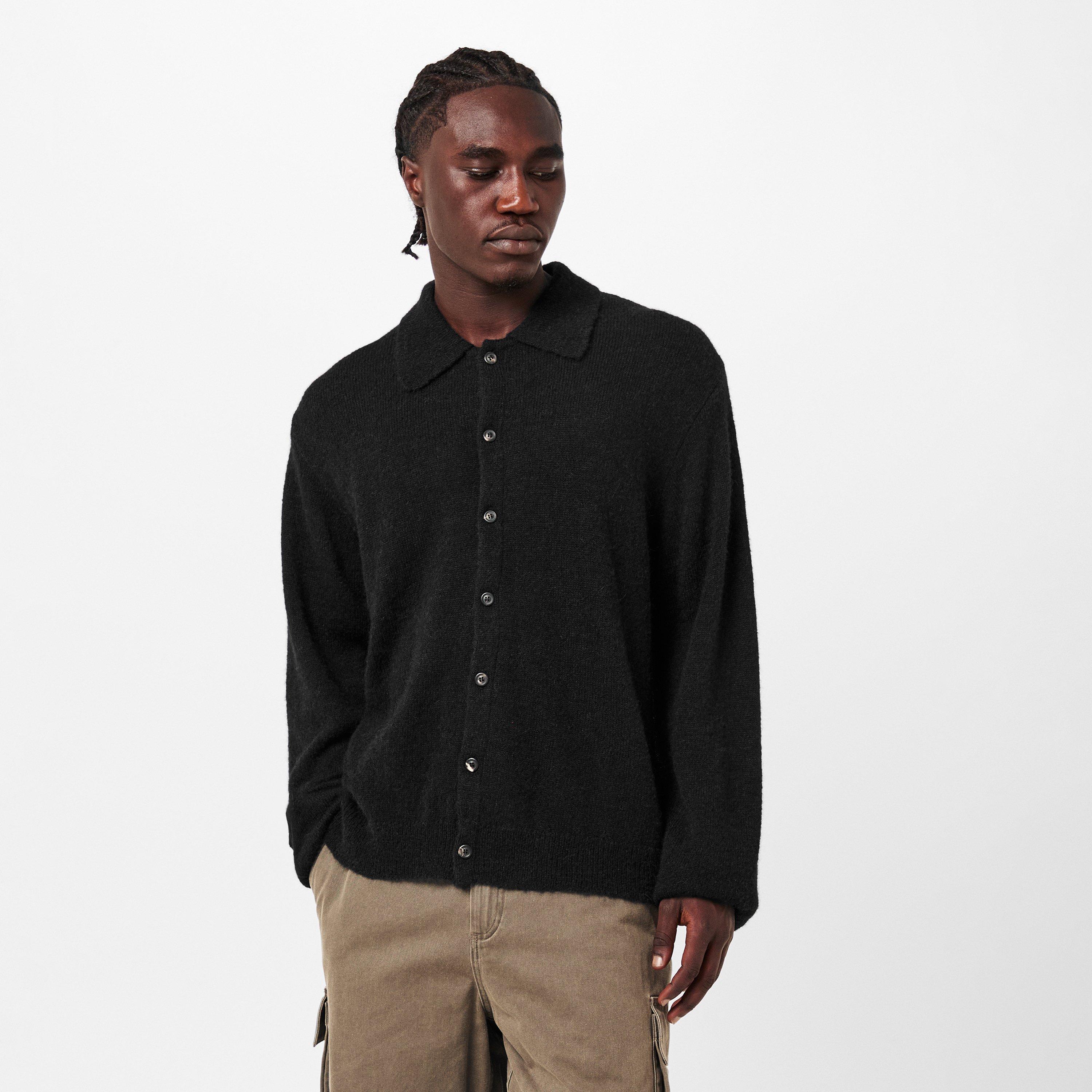 Black Fuzzy - Our Legacy - Men's Evening Short Sleeve Polo Shirt - 3