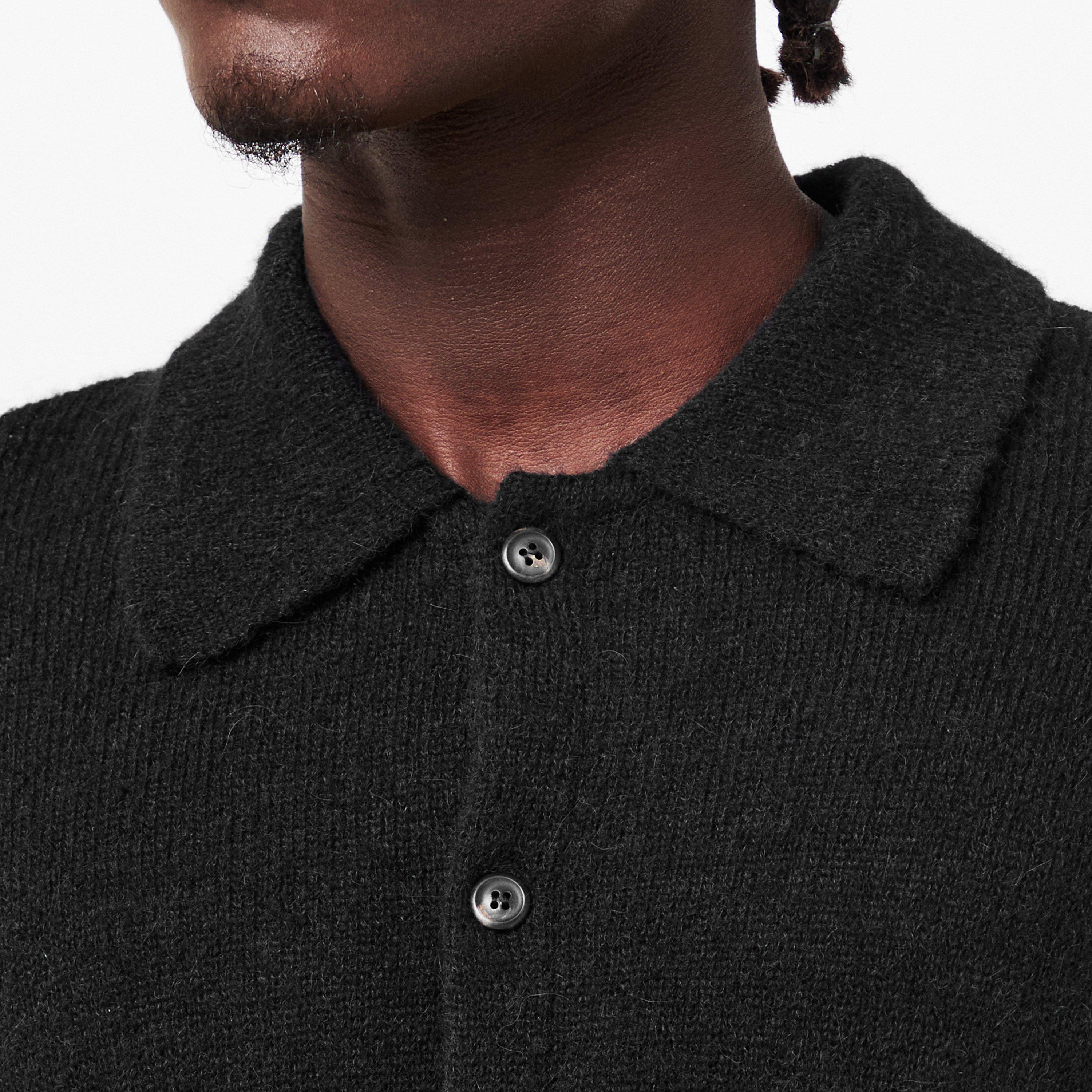 Black Fuzzy - Our Legacy - Men's Evening Short Sleeve Polo Shirt - 5