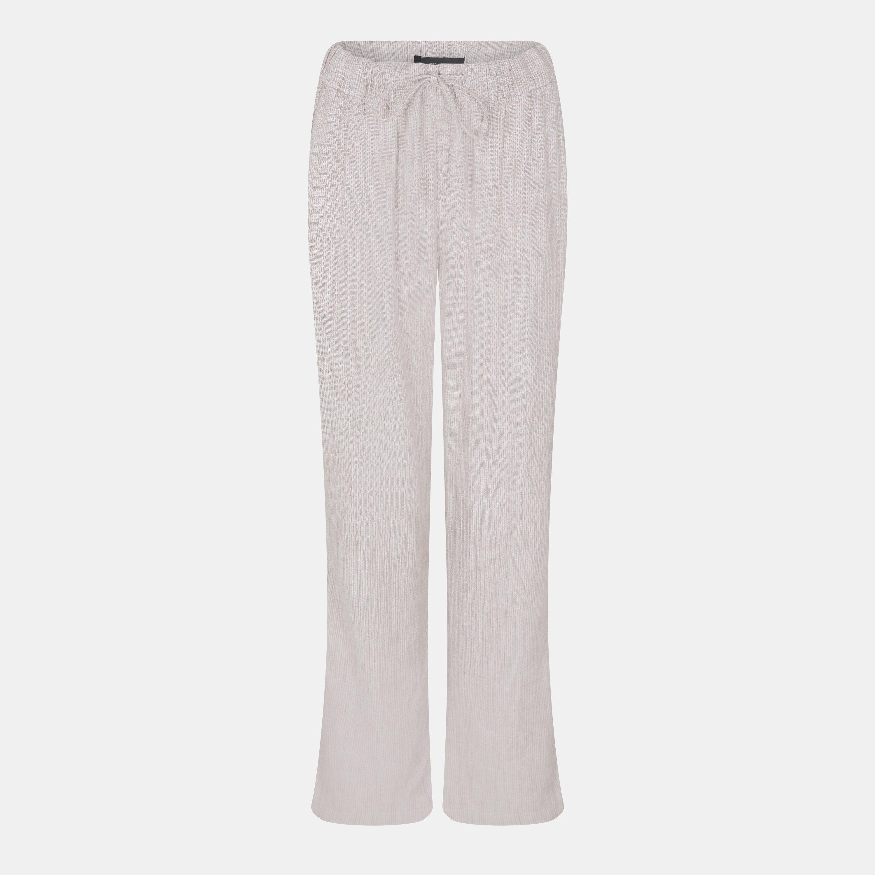 Bege - Vero Moda - Women's VM Line Linen Straight Leg Trouser - 1