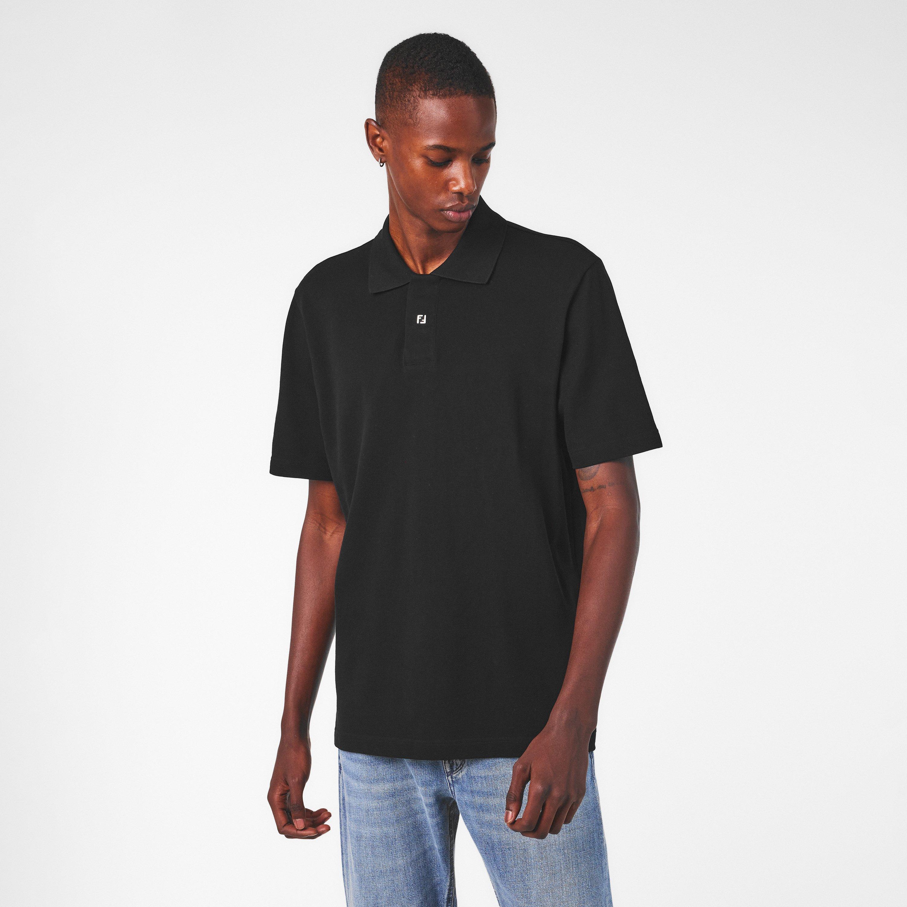 Black - Fendi - Men's Short-Sleeve Polo - 3