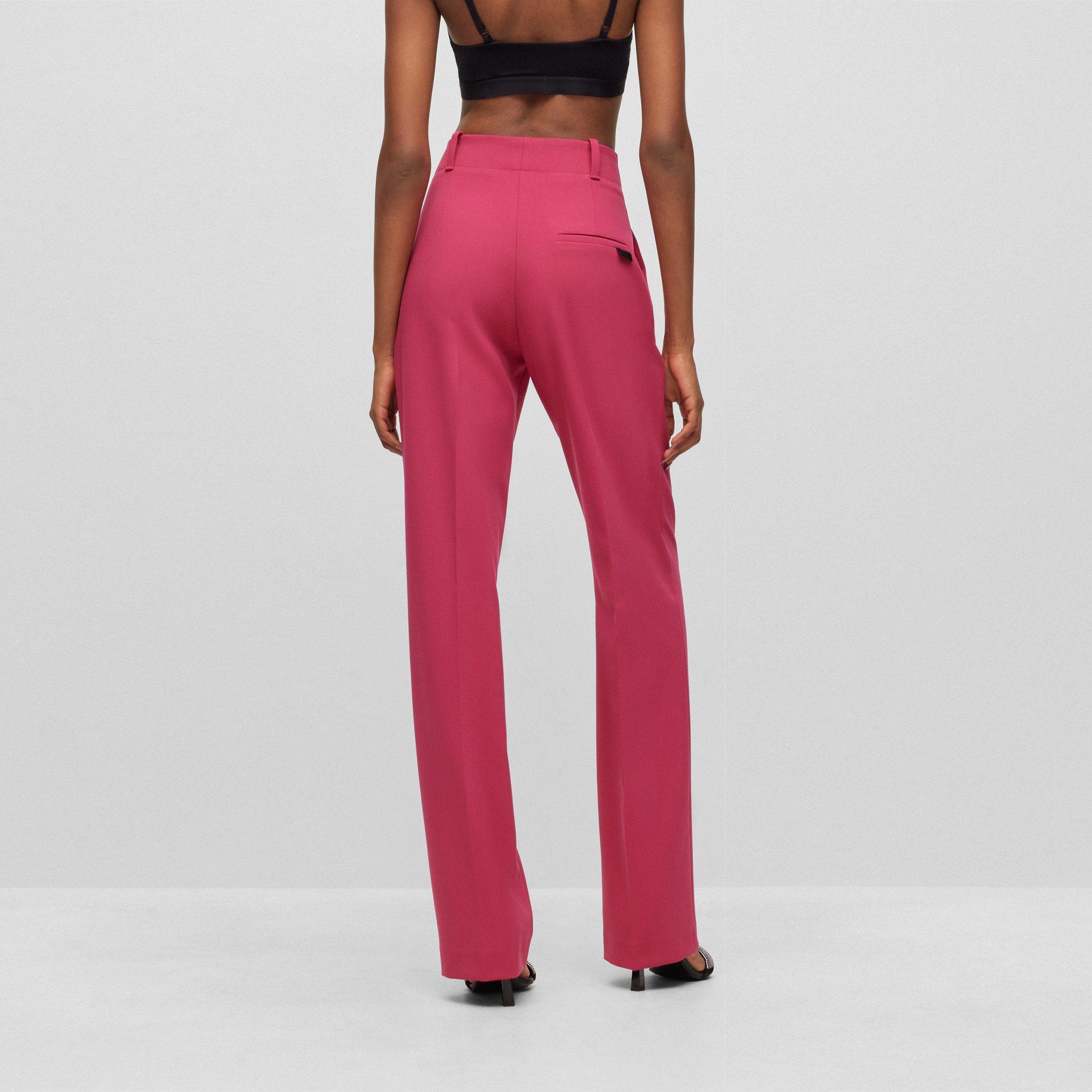 Medium Pink - Hugo - Women's Hulana Straight Leg Trouser - 3