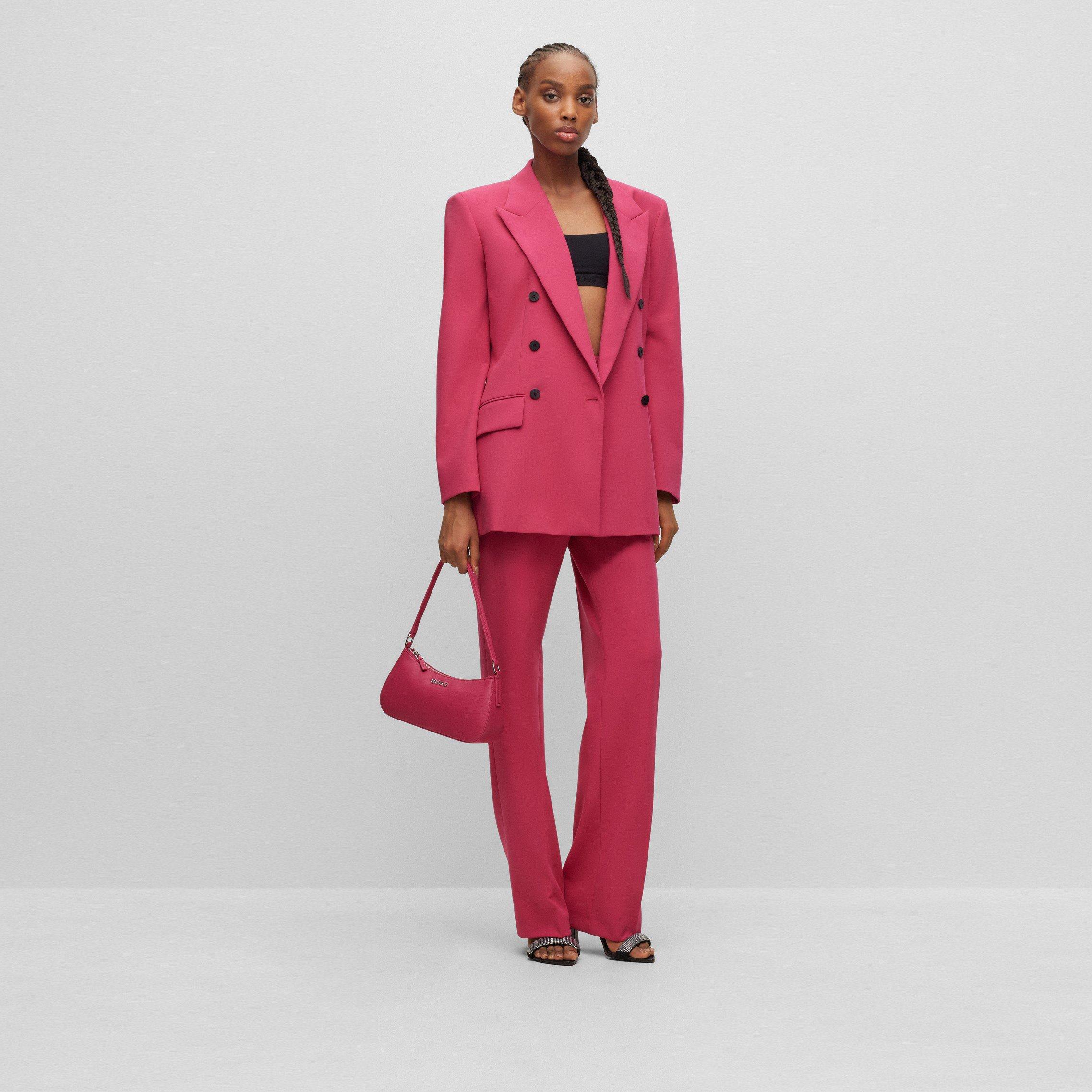 Medium Pink - Hugo - Women's Hulana Straight Leg Trouser - 5